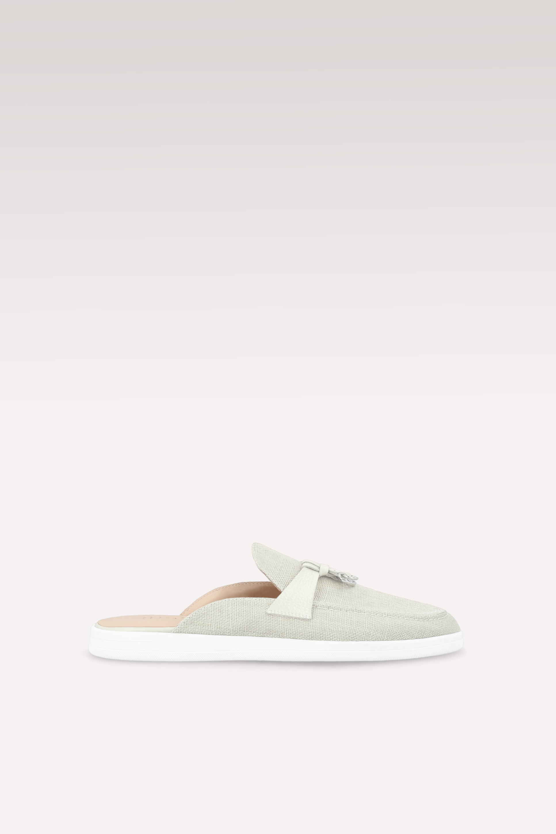 ECLAT OFF WHITE LINEN MULES