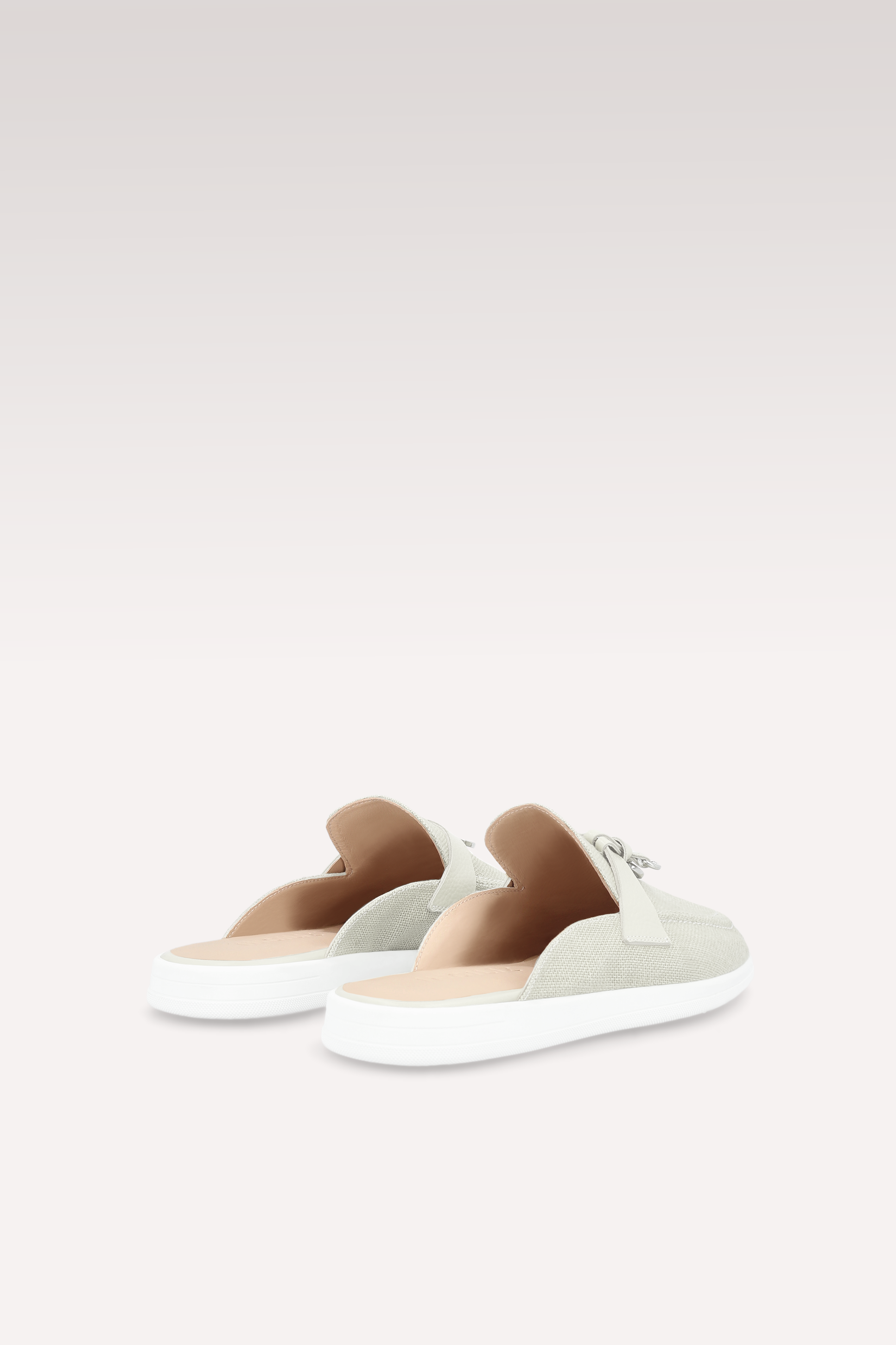 ECLAT OFF WHITE LINEN MULES