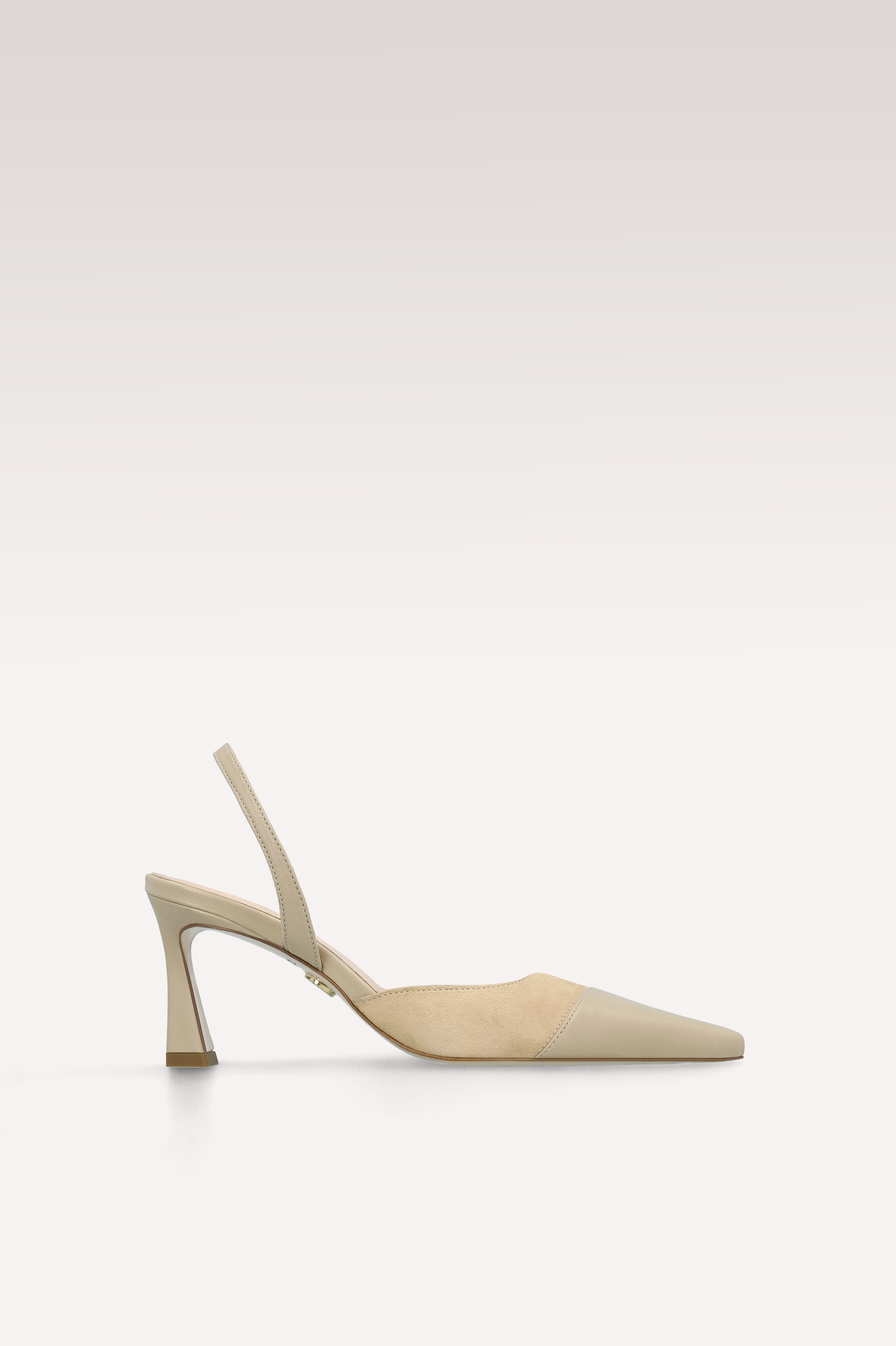 JODIE NUDE SUEDE AND LEATHER SLINGBACKS
