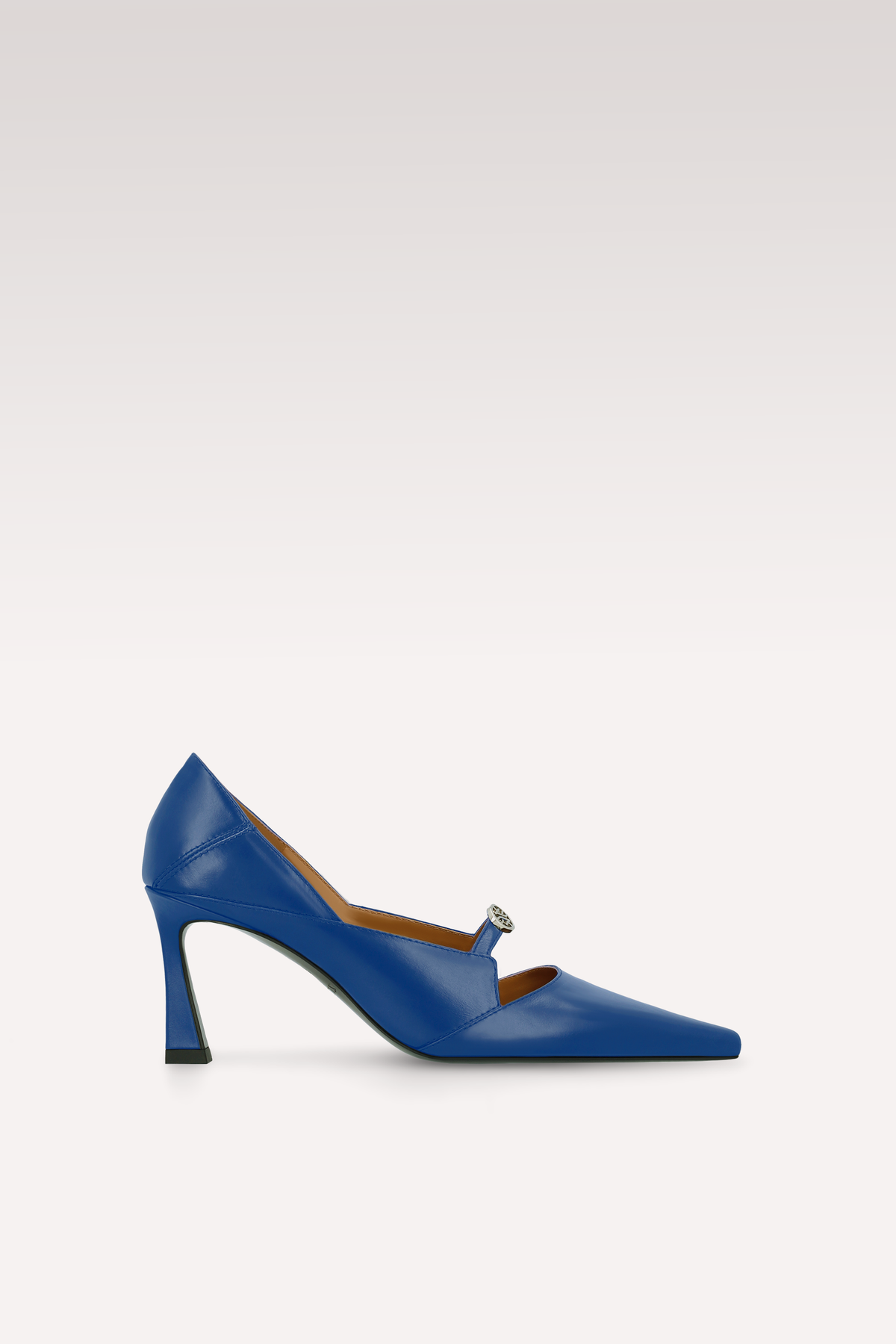 AURA INK BLUE LEATHER PUMPS