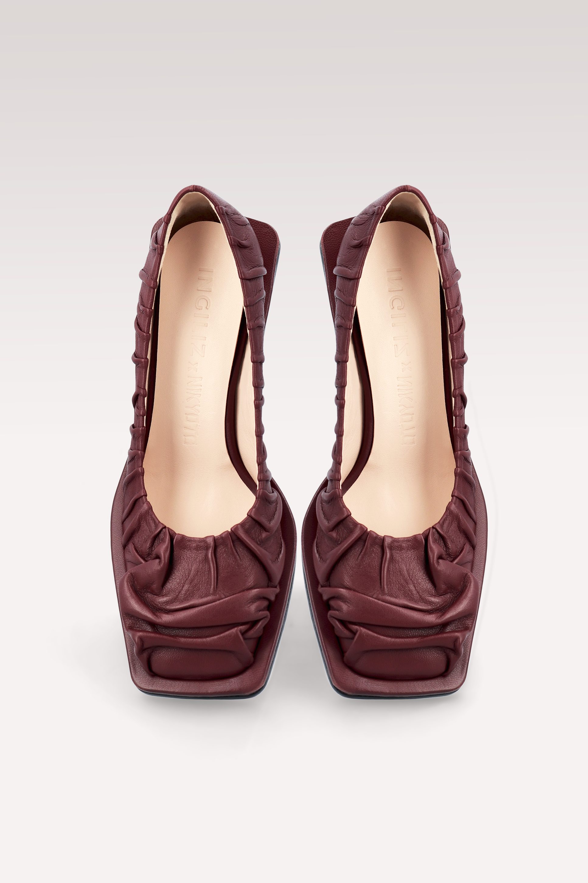KA BORDEAUX SOFT NAPPA LEATHER PUMPS