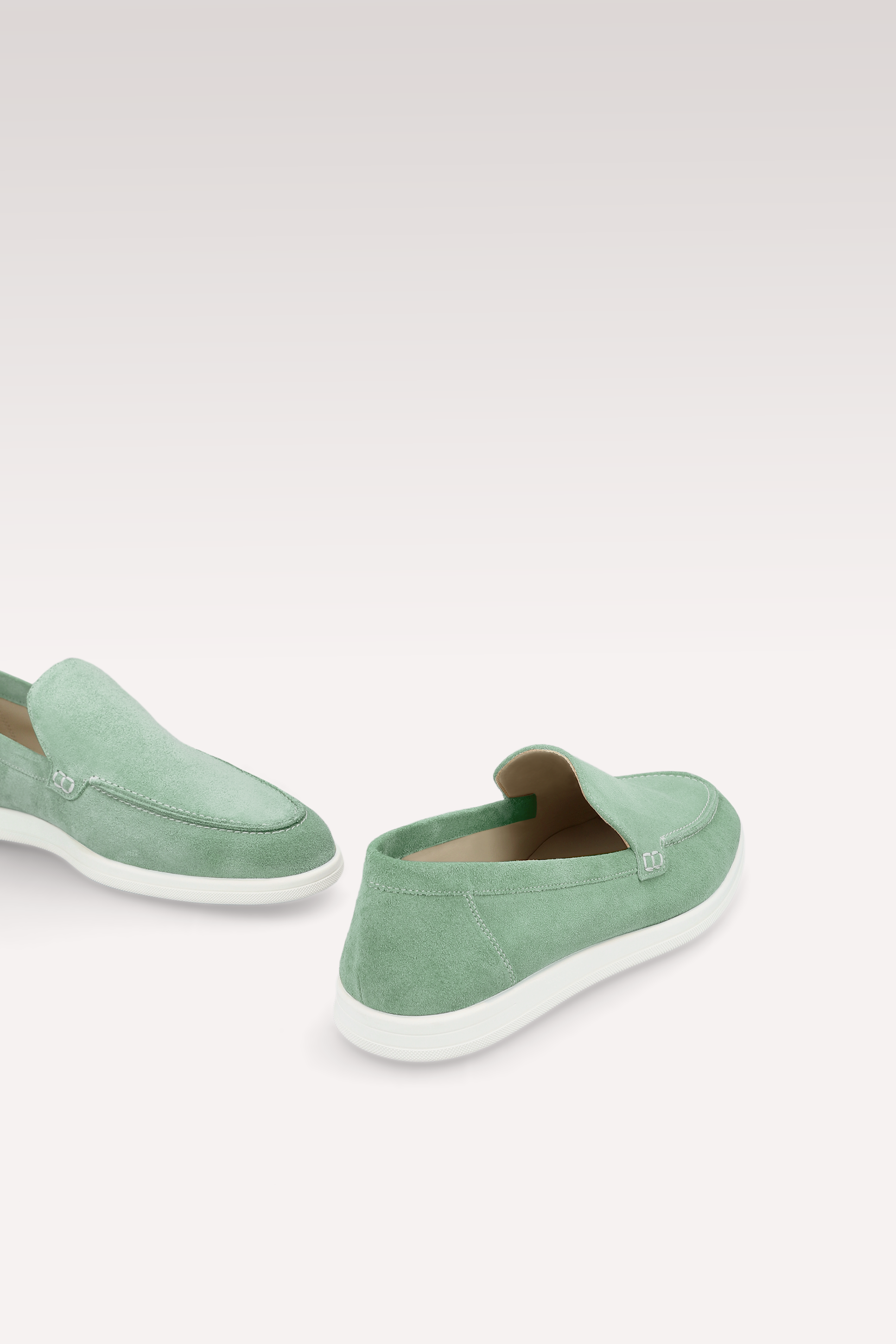 SENNA MINT SUEDE LEATHER LOAFERS