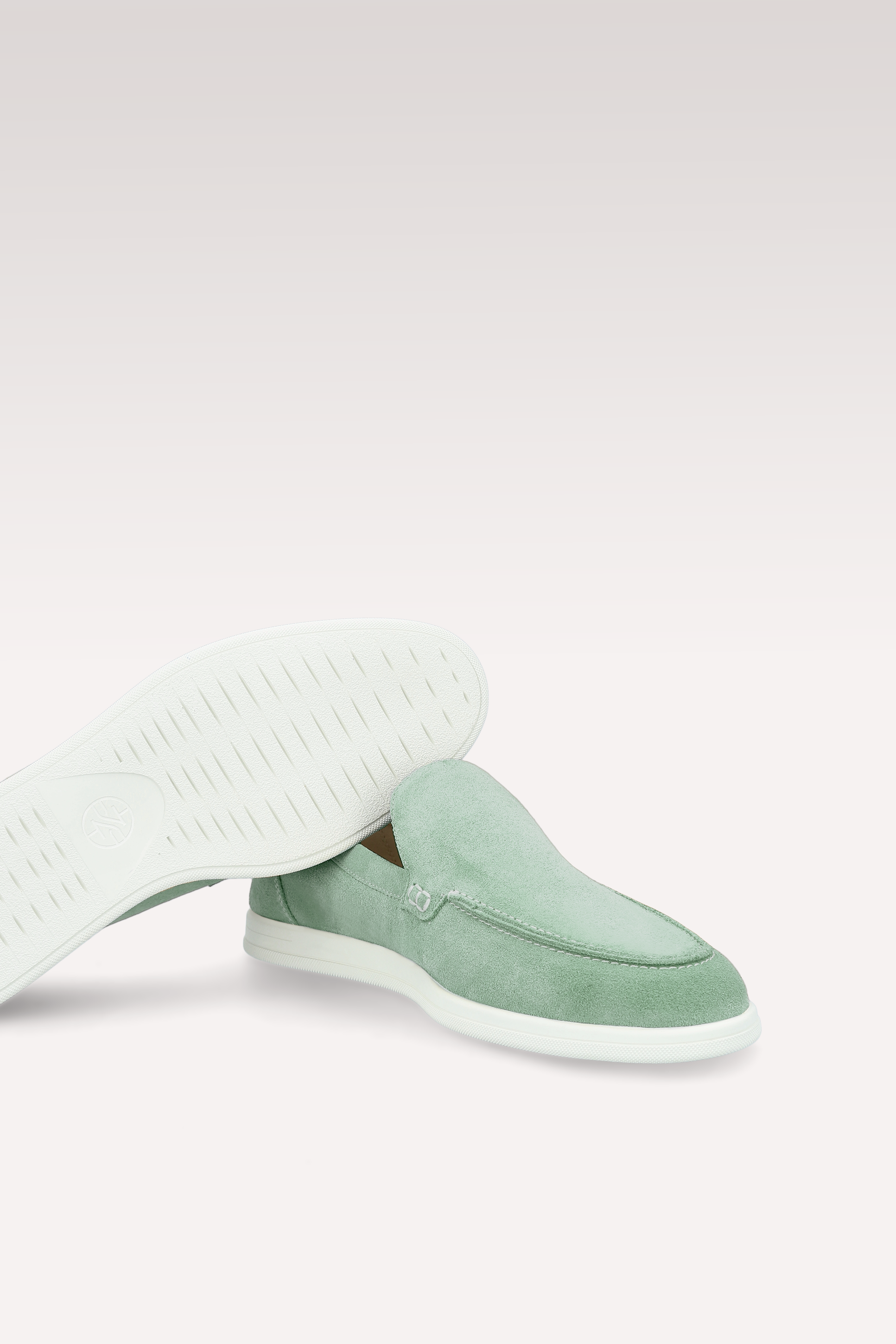 SENNA MINT SUEDE LEATHER LOAFERS