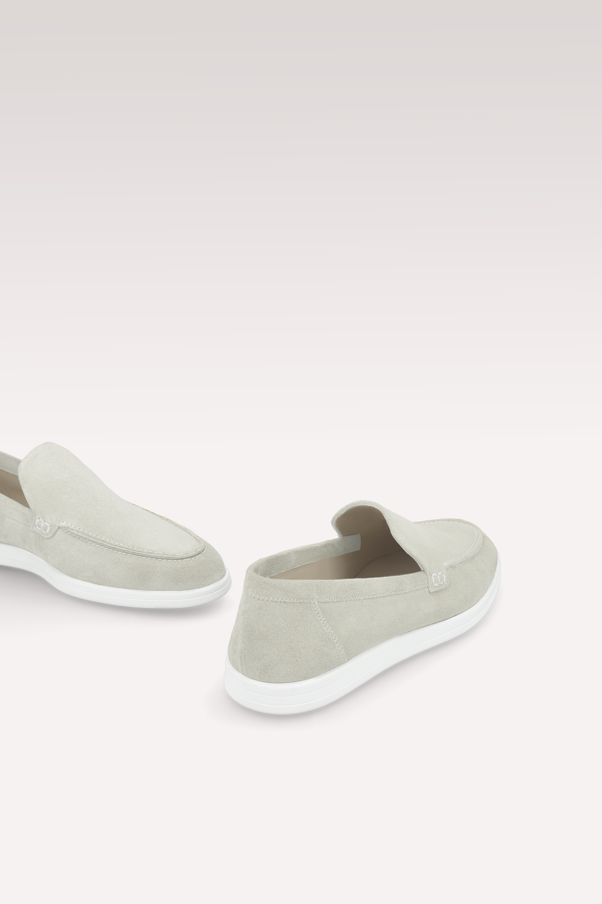 SENNA OFF WHITE SUEDE LEATHER LOAFERS