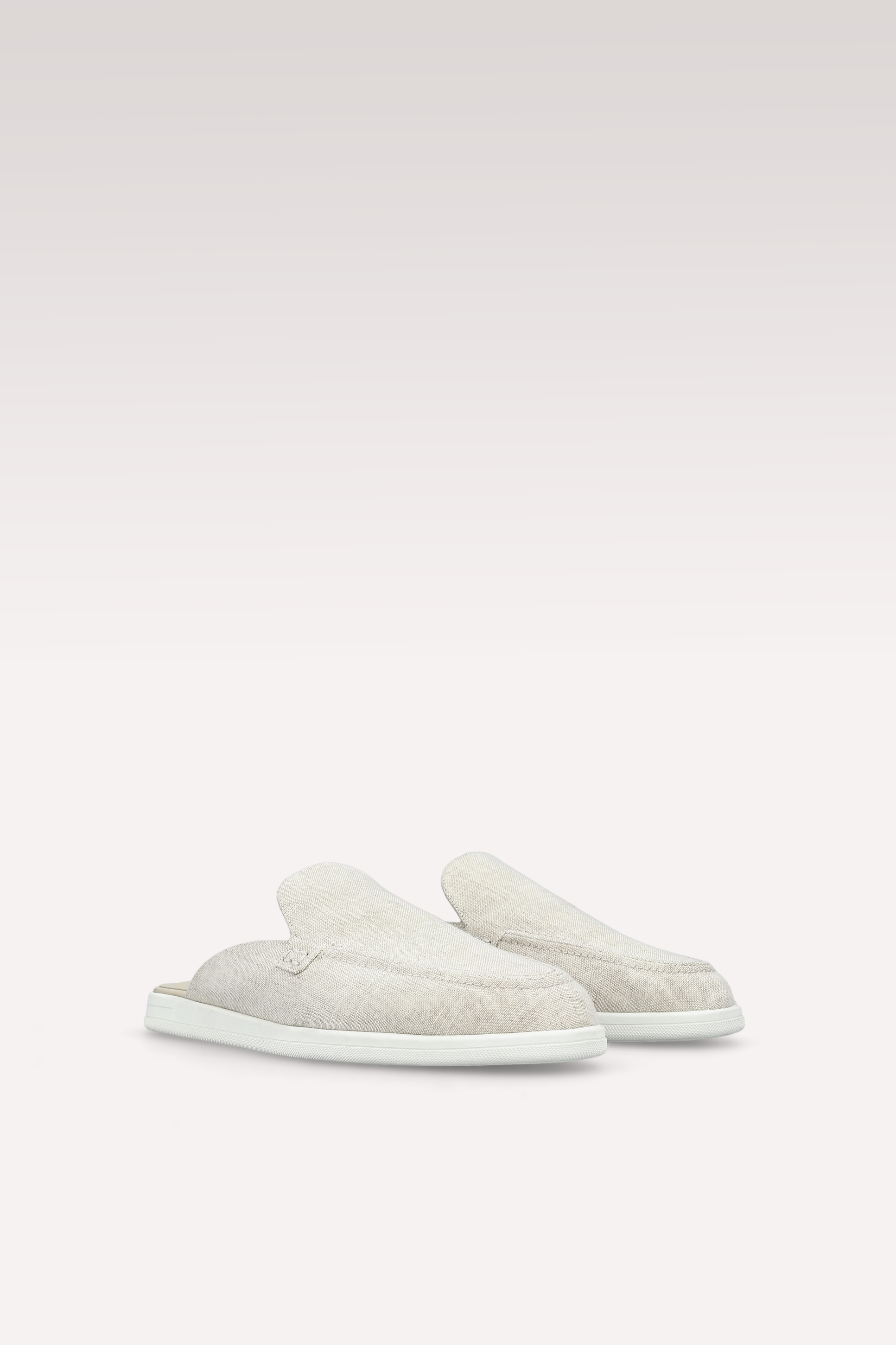 MONZA OFF WHITE LINEN MULES