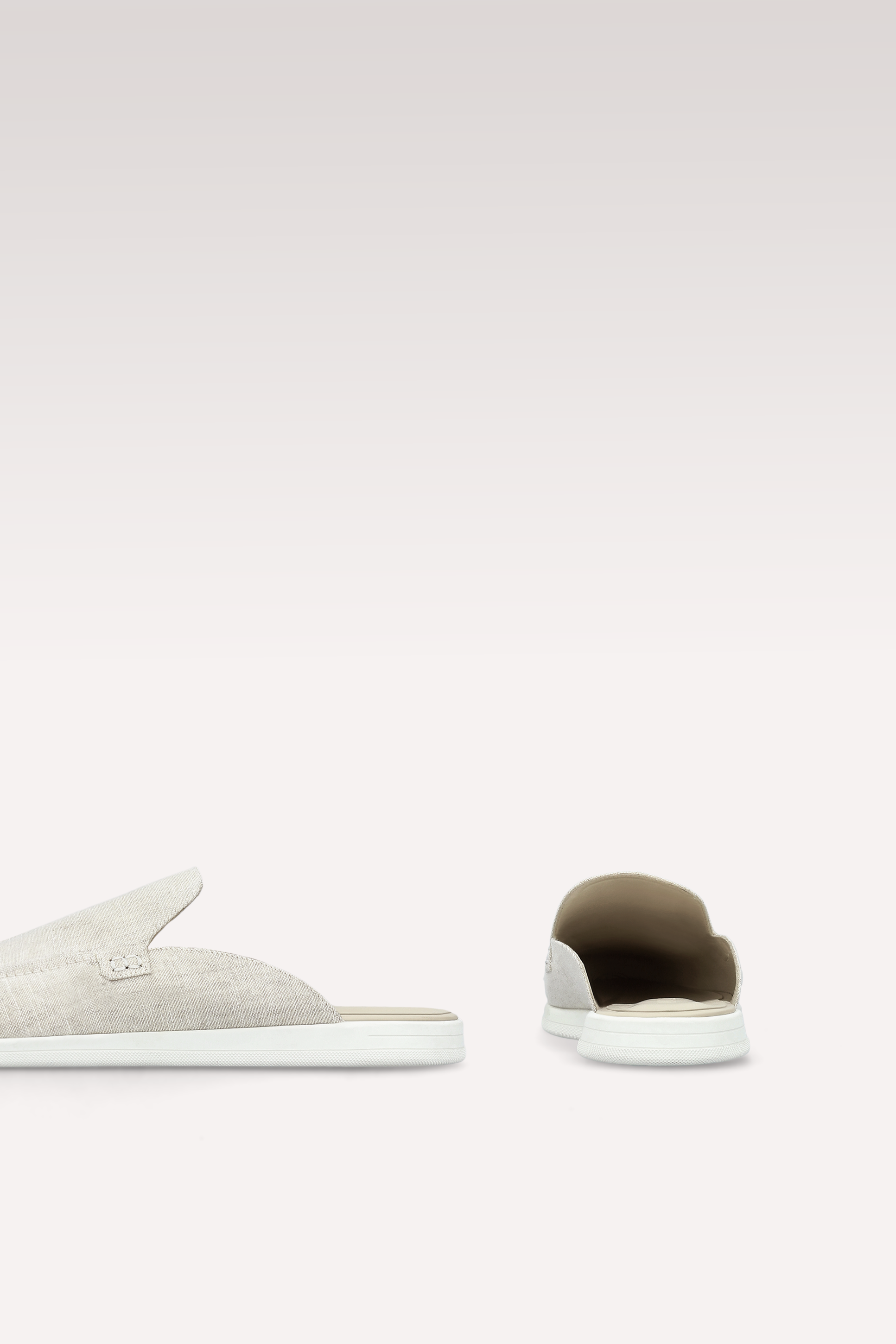 MONZA OFF WHITE LINEN MULES