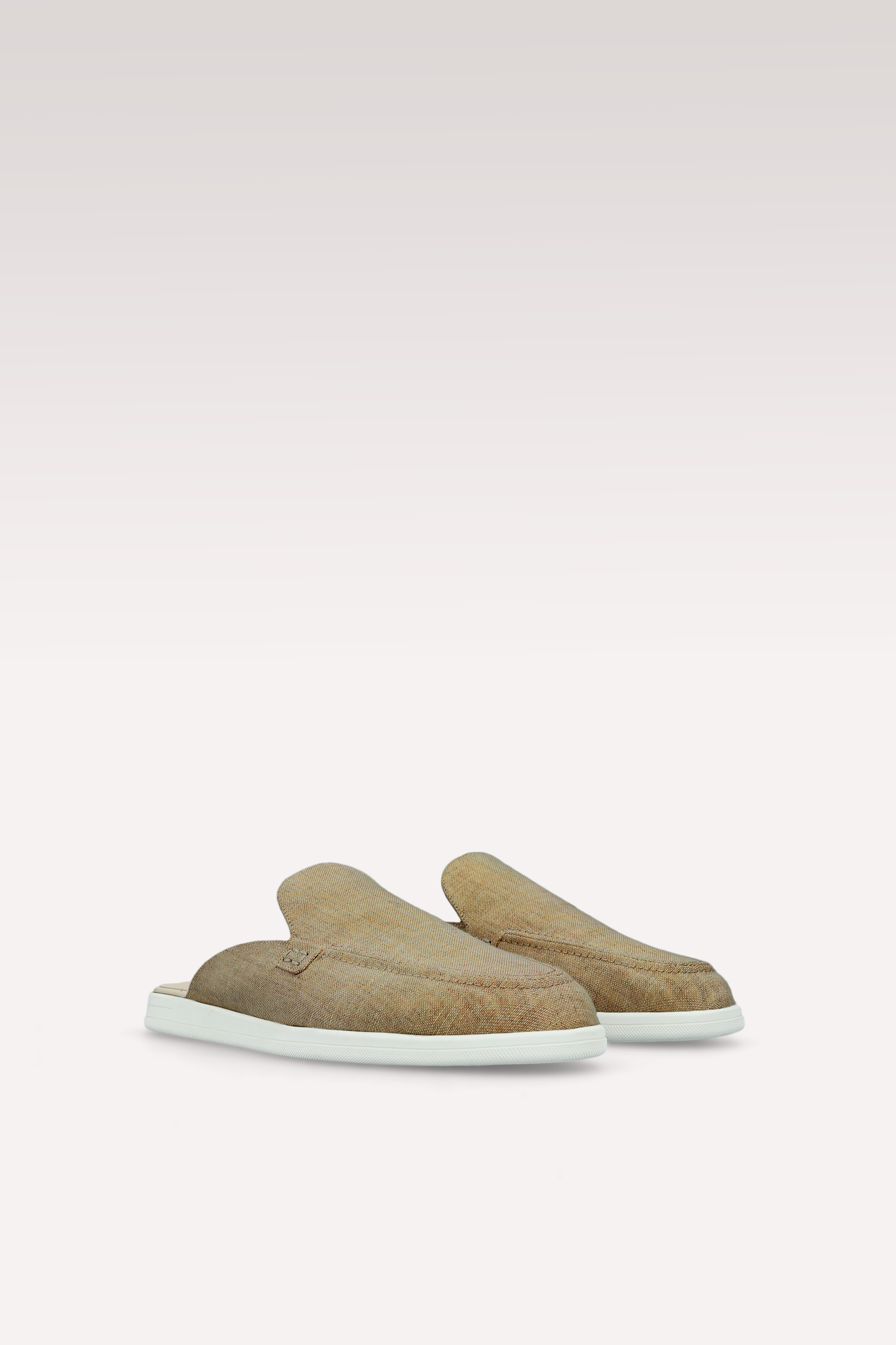 MONZA TAUPE LINEN MULES