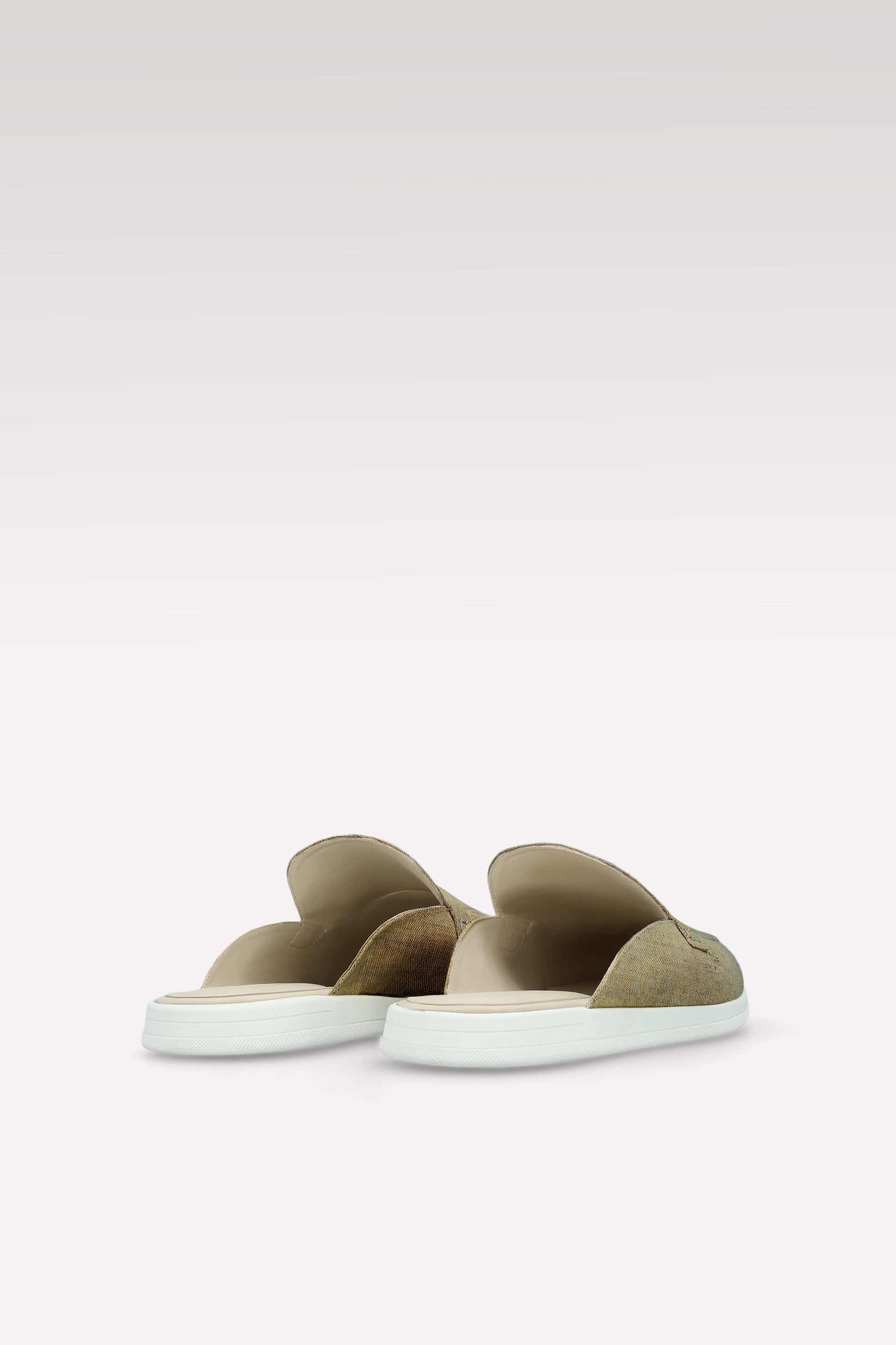 MONZA TAUPE LINEN MULES