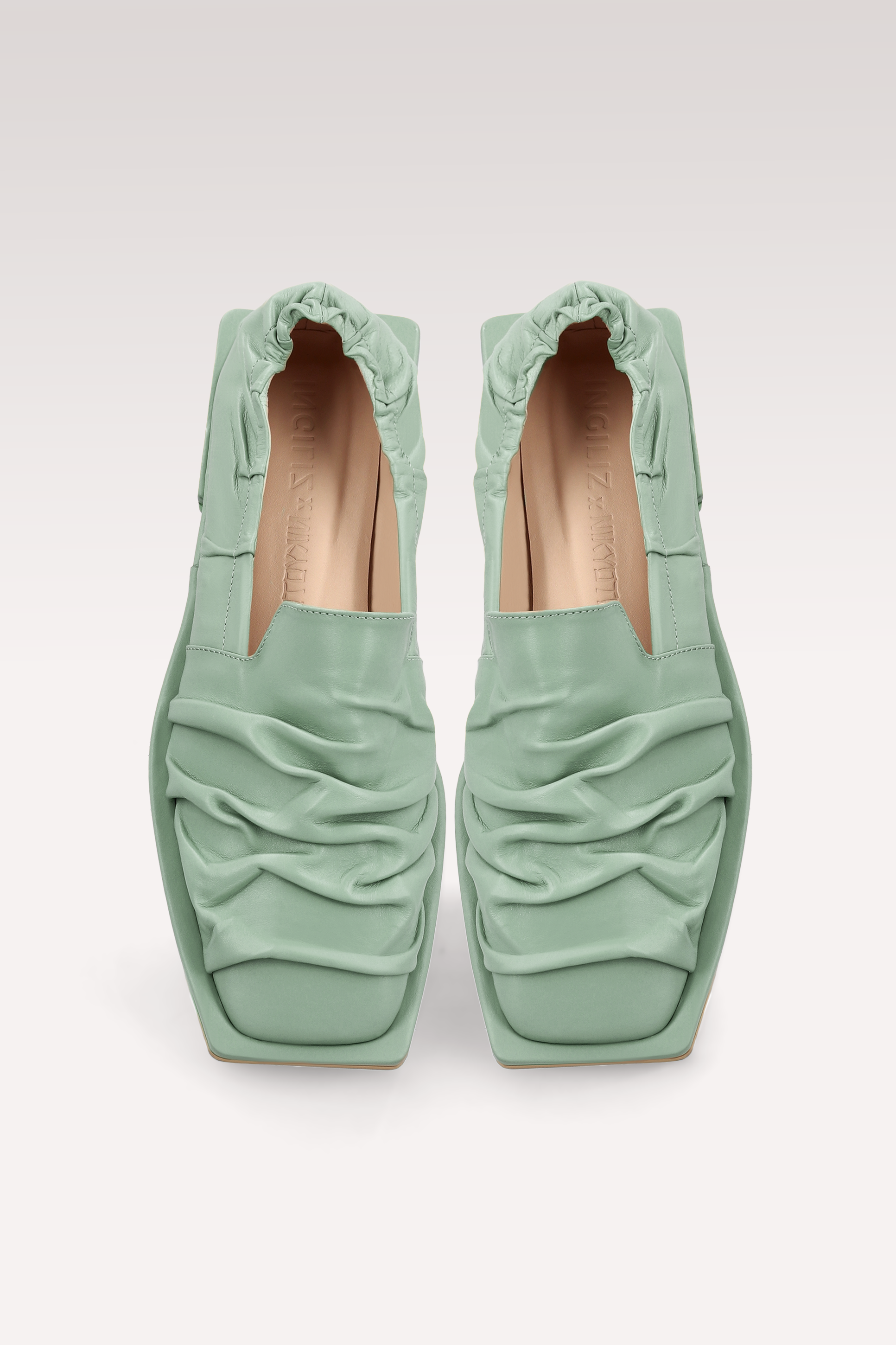 MOCASSINI GETA IN PELLE COLOR MENTA