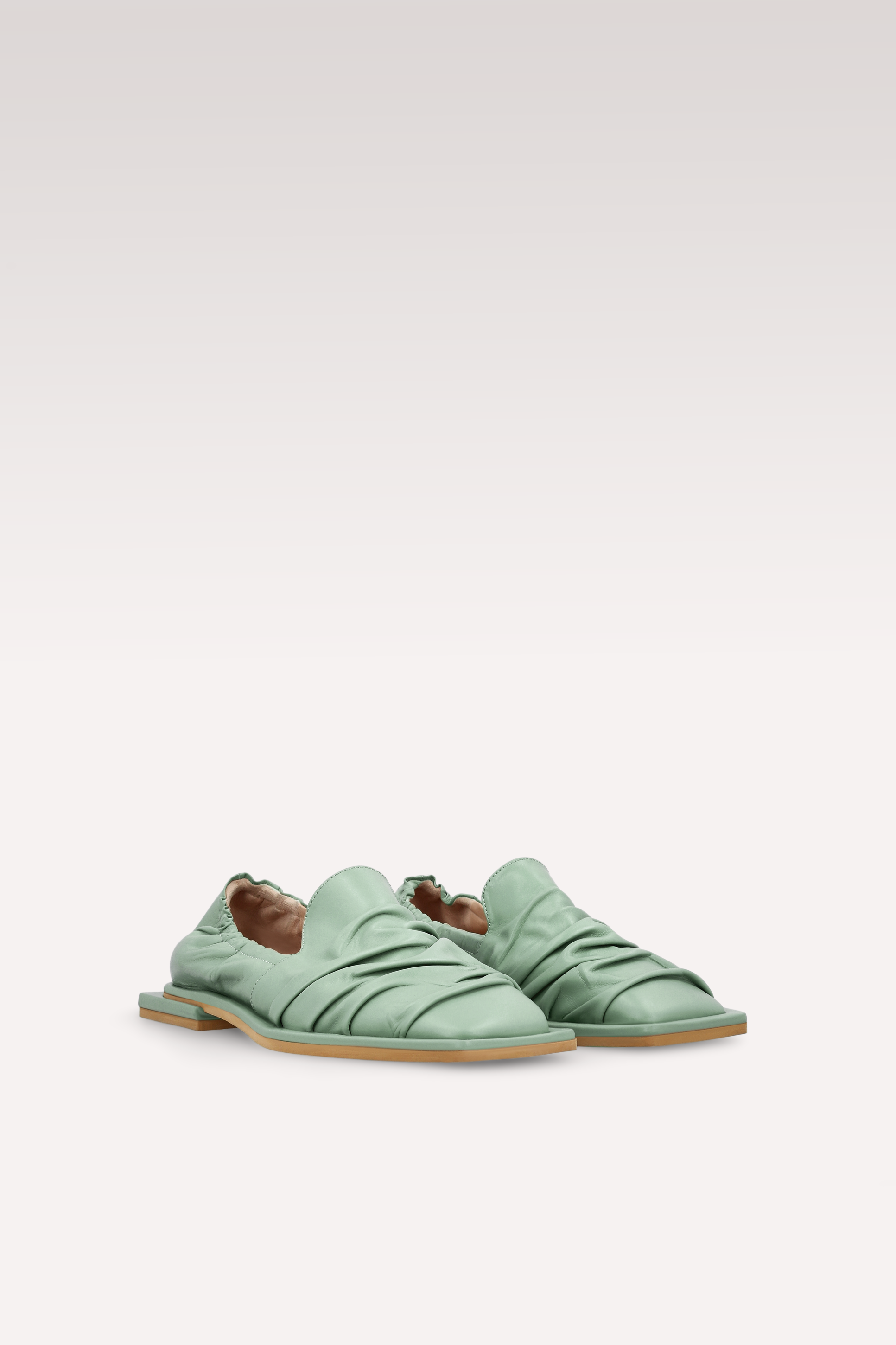 MOCASSINI GETA IN PELLE COLOR MENTA