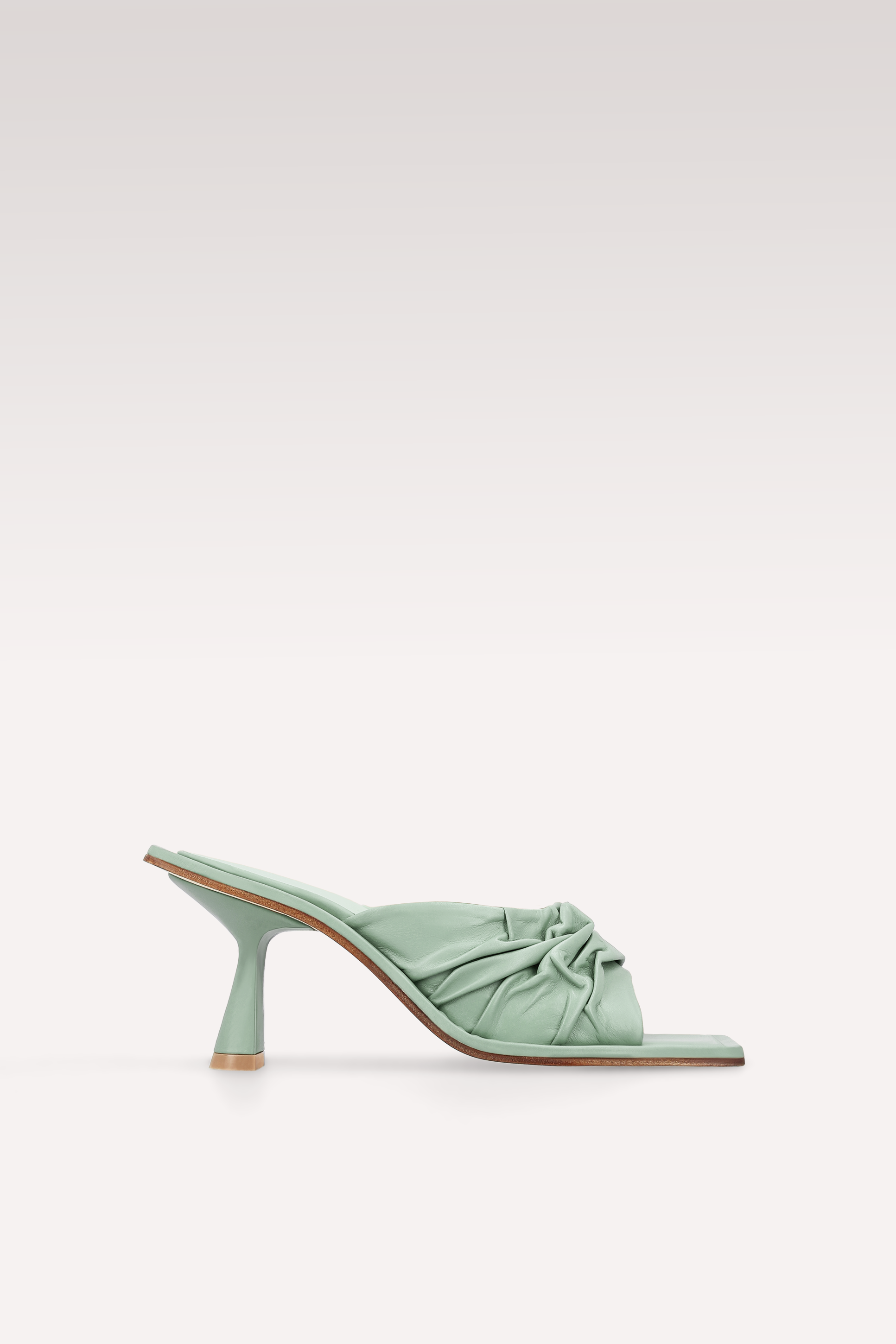 ZORI MULE IN PELLE MENTA