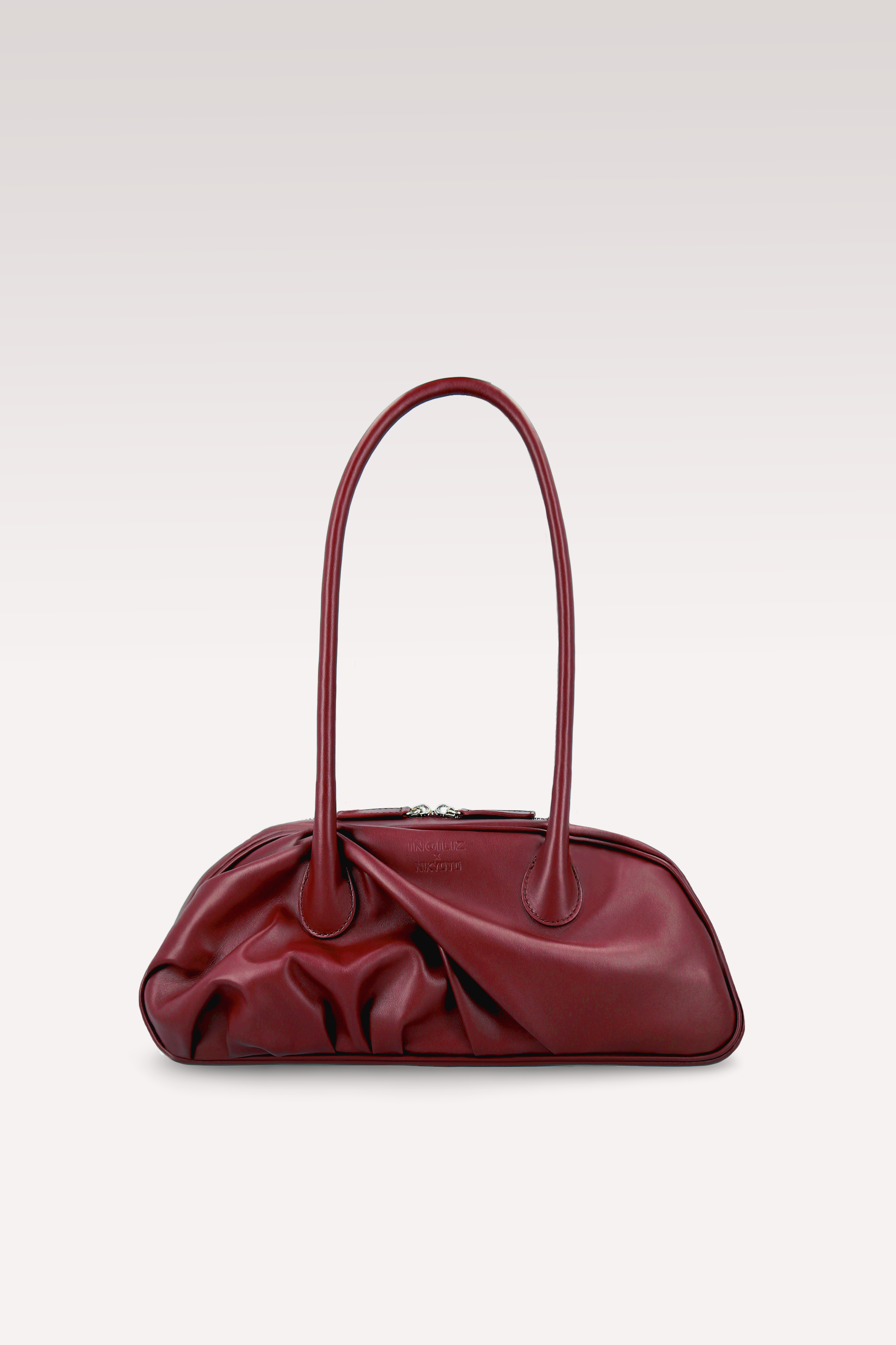 BORSA A TRACOLLA NAMI IN PELLE NAPPA BORDEAUX