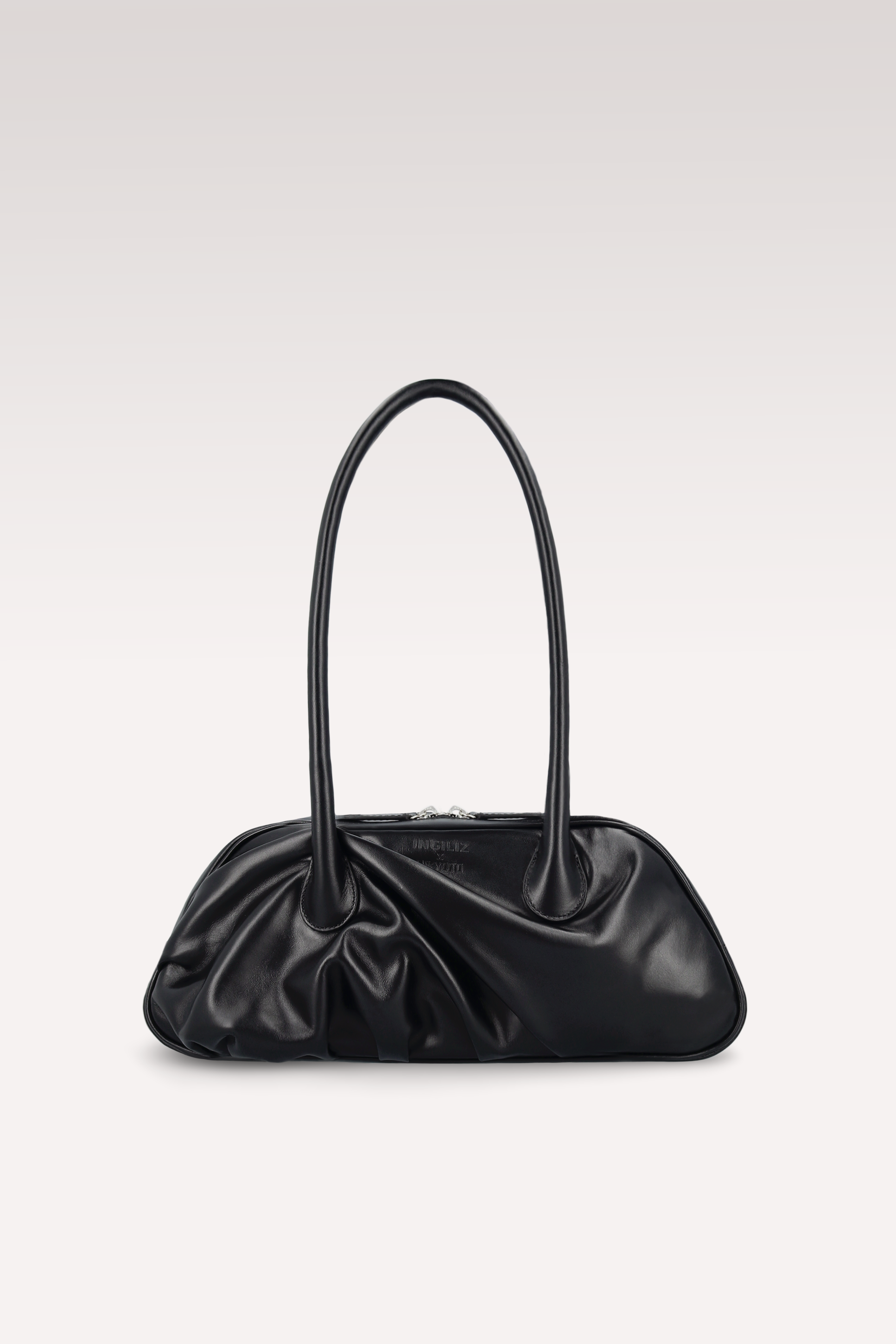 BORSA A SPALLA NAMI IN PELLE NAPPA NERA