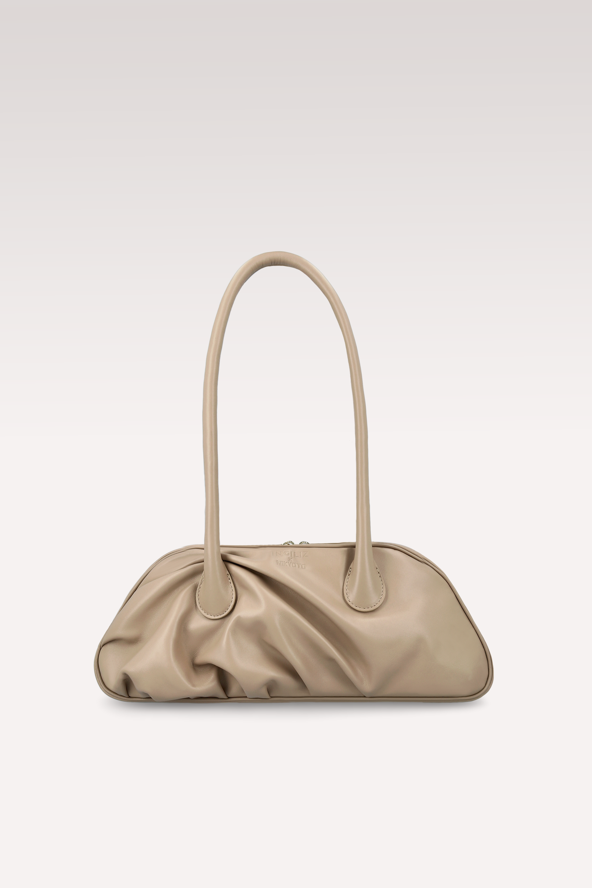 BORSA A SPALLA NAMI IN PELLE NAPPA BEIGE
