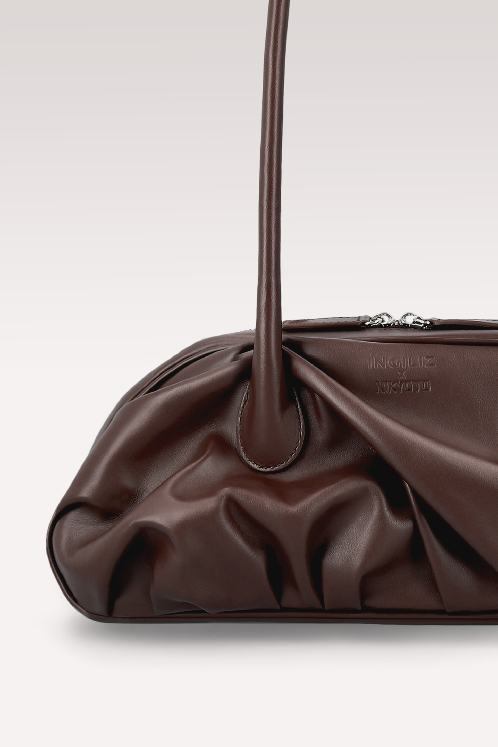 BORSA A TRACOLLA NAMI IN PELLE NAPPA MARRONE