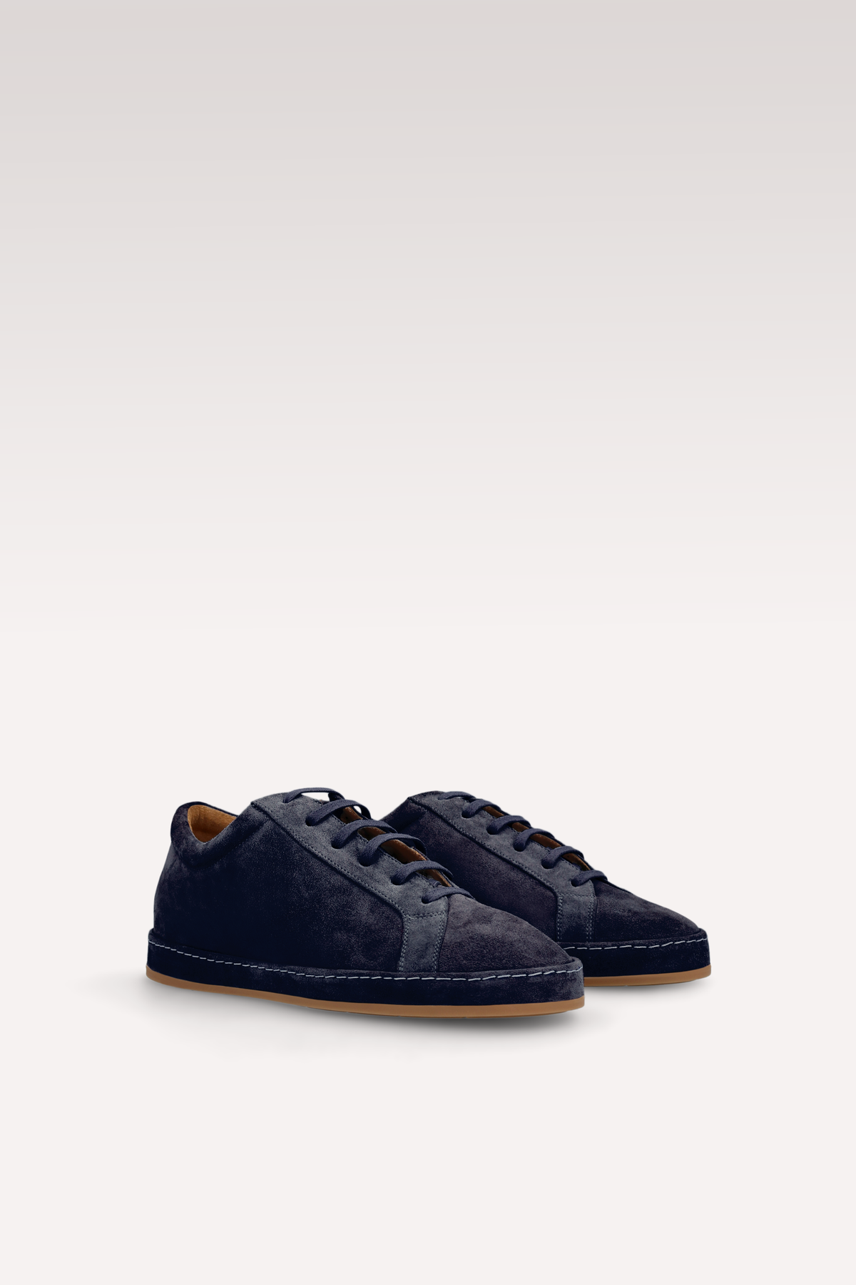 ENZO DARK BLUE SUEDE LEATHER SNEAKERS