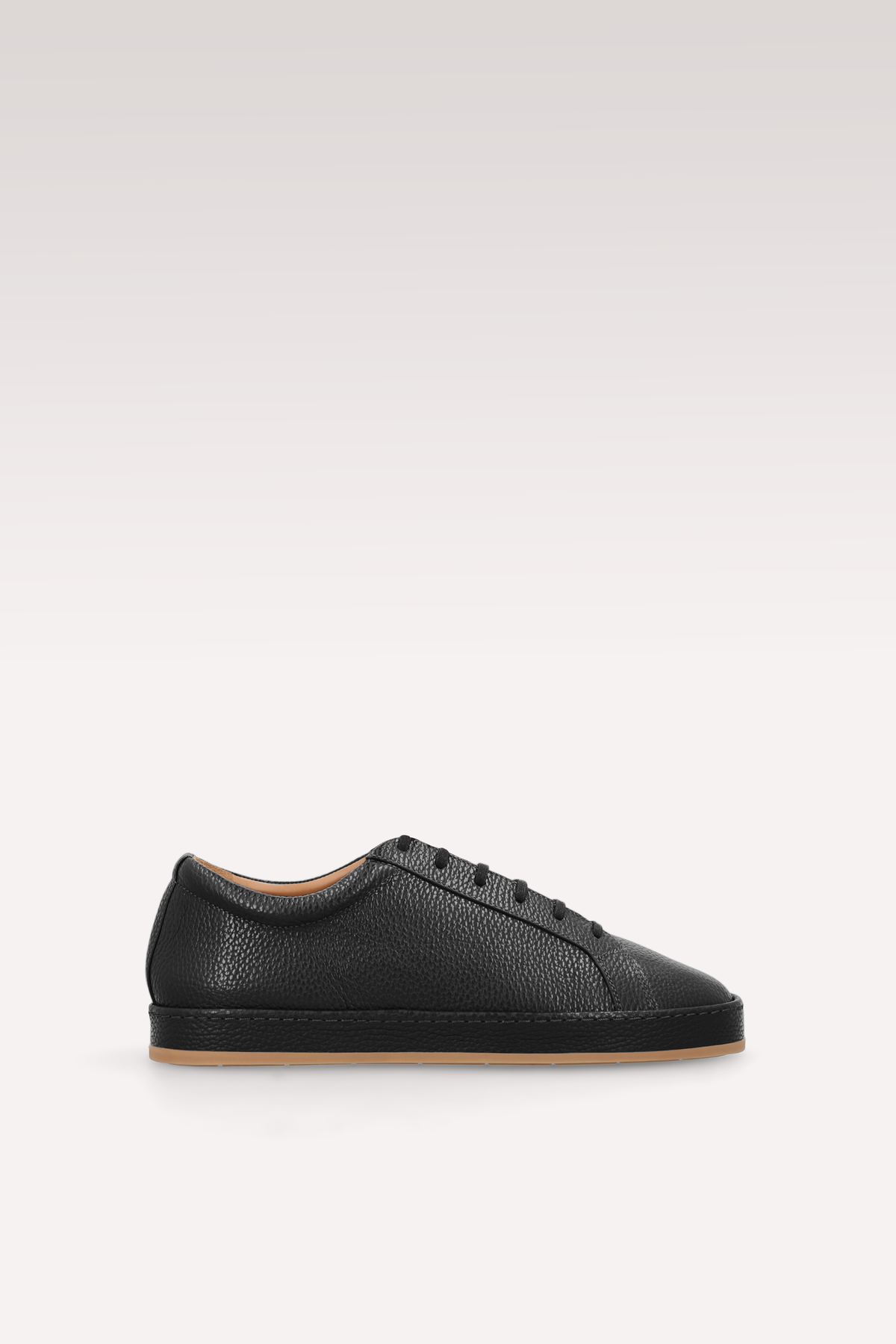 ENZO BLACK GRAIN LEATHER SNEAKERS