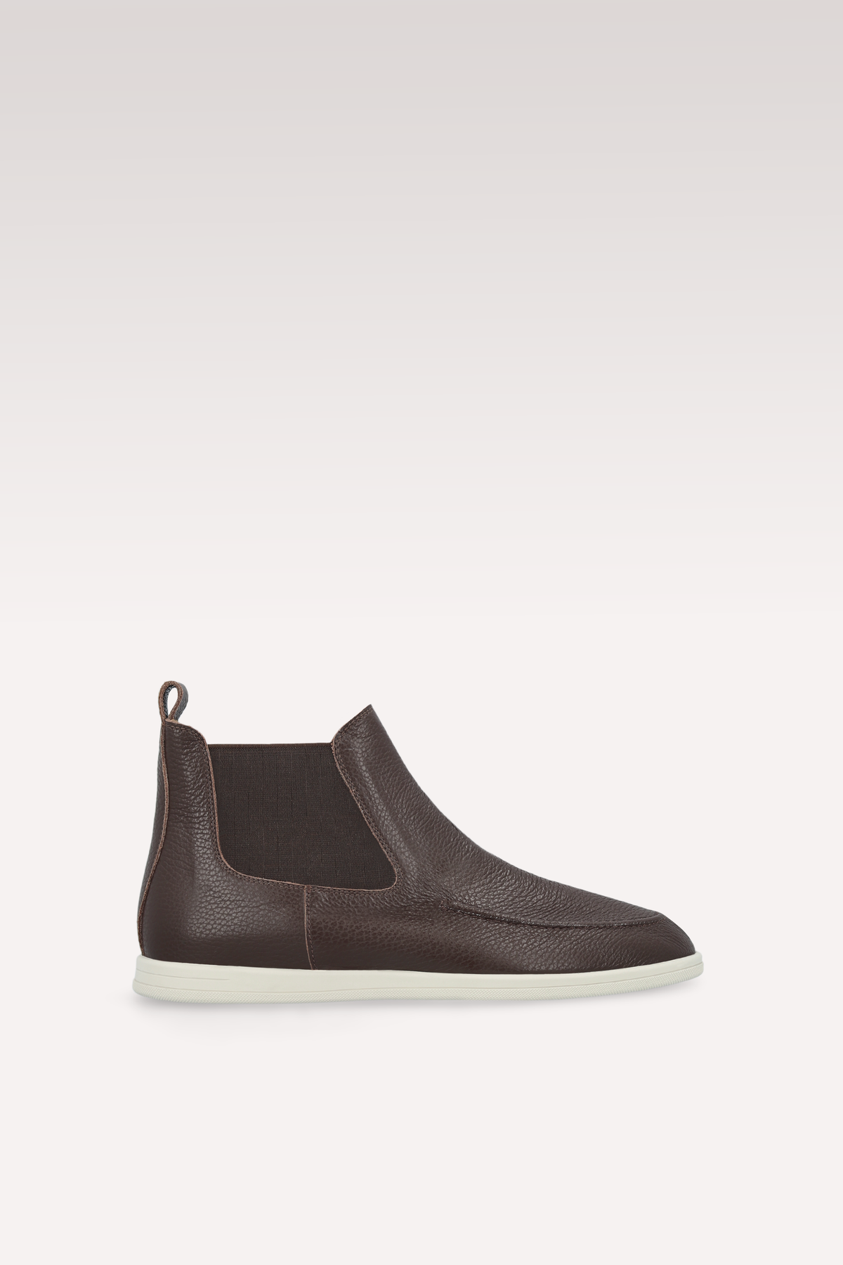 VITO BROWN GRAIN LEATHER ANKLE BOOTS