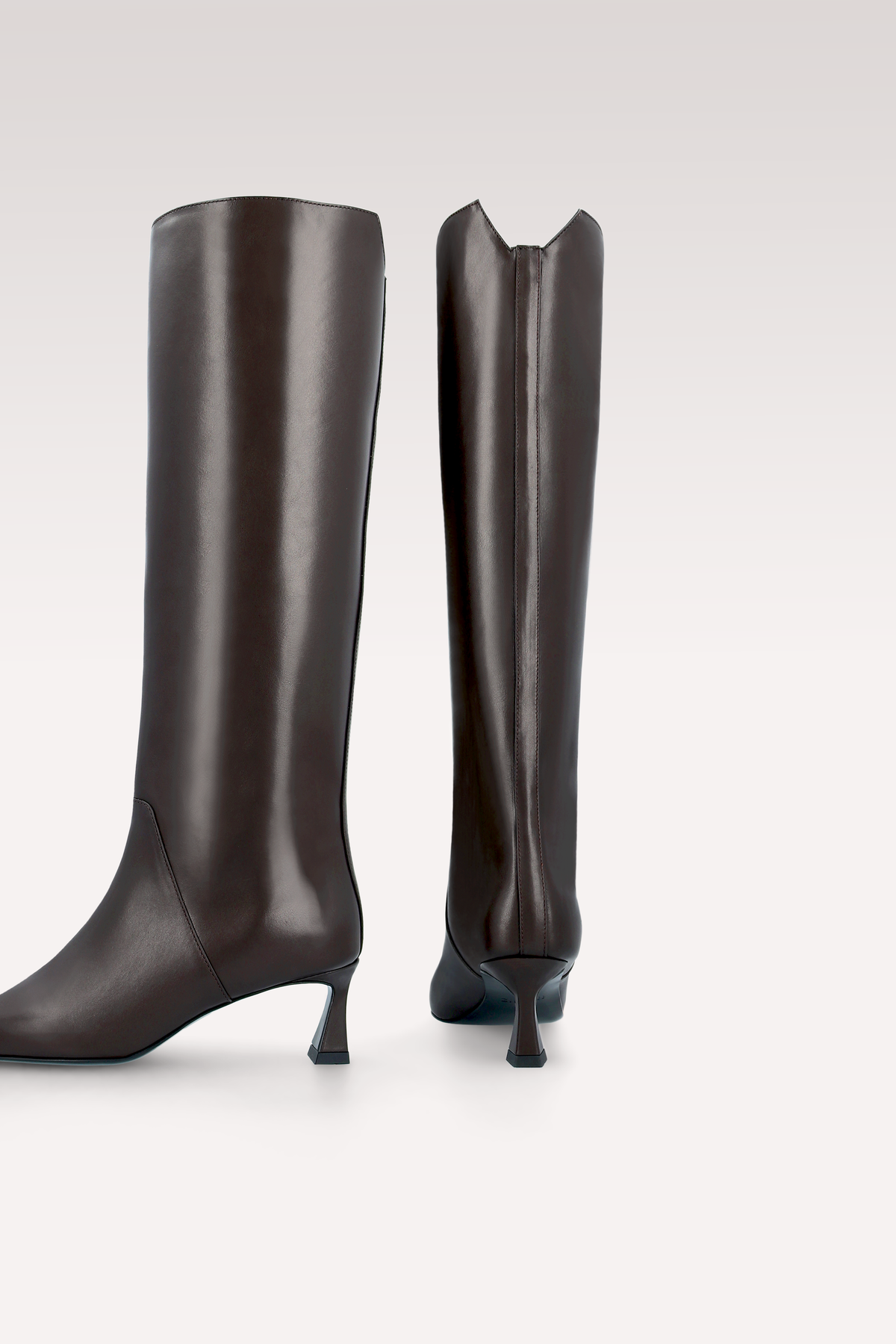 SORELLA DARK BROWN LEATHER BOOTS