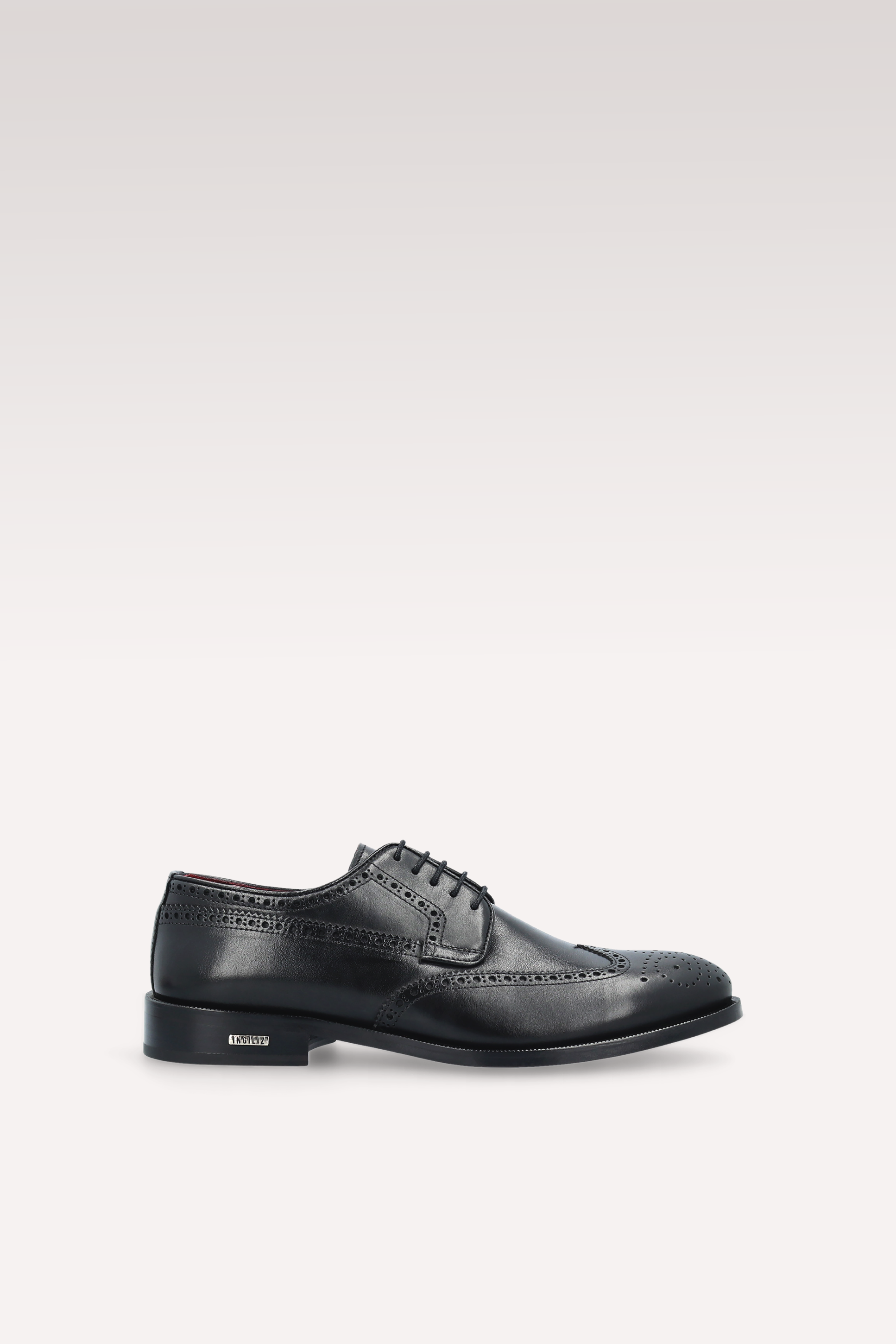 BERGAMO 01 black leather derby shoes