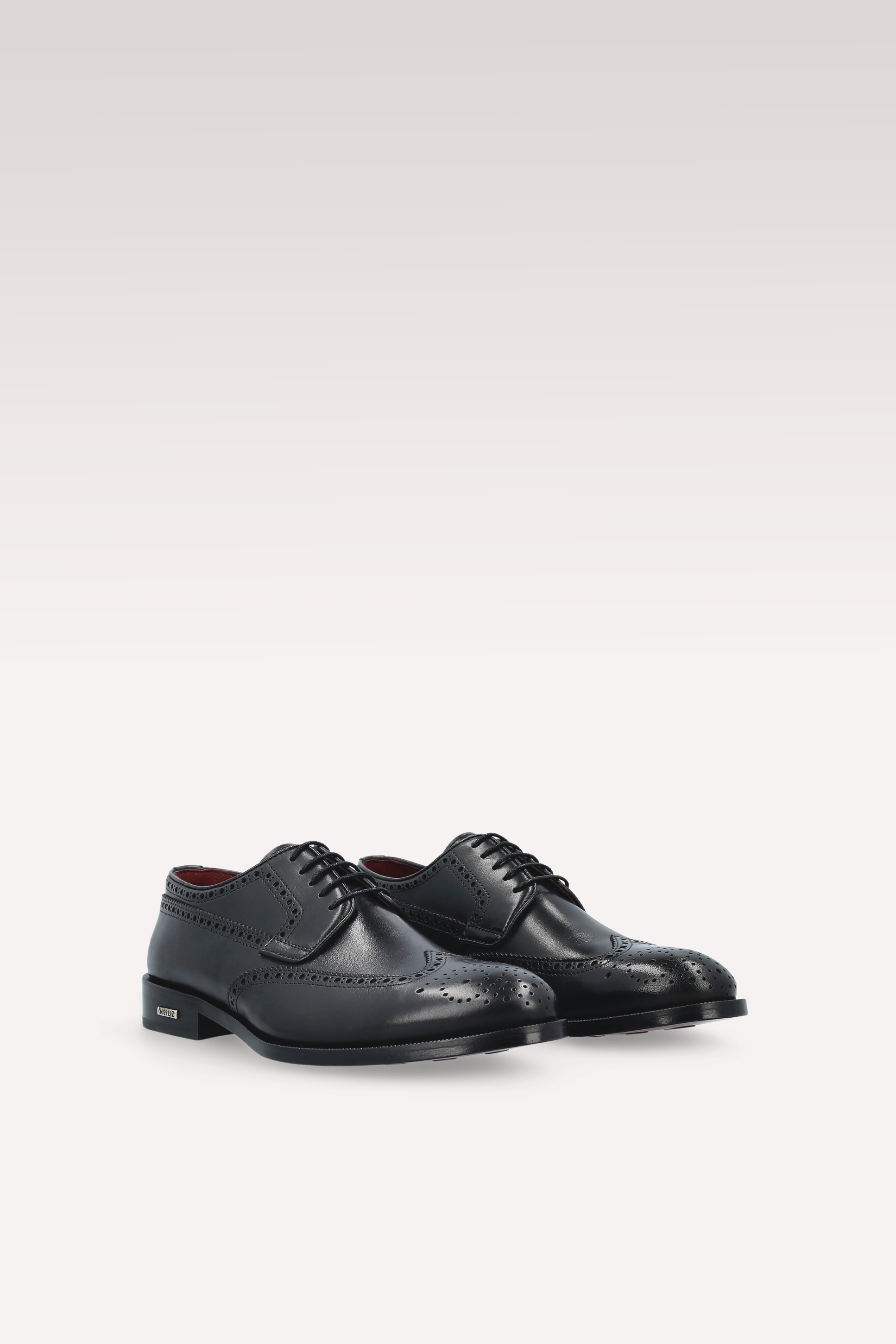 BERGAMO 01 black leather derby shoes