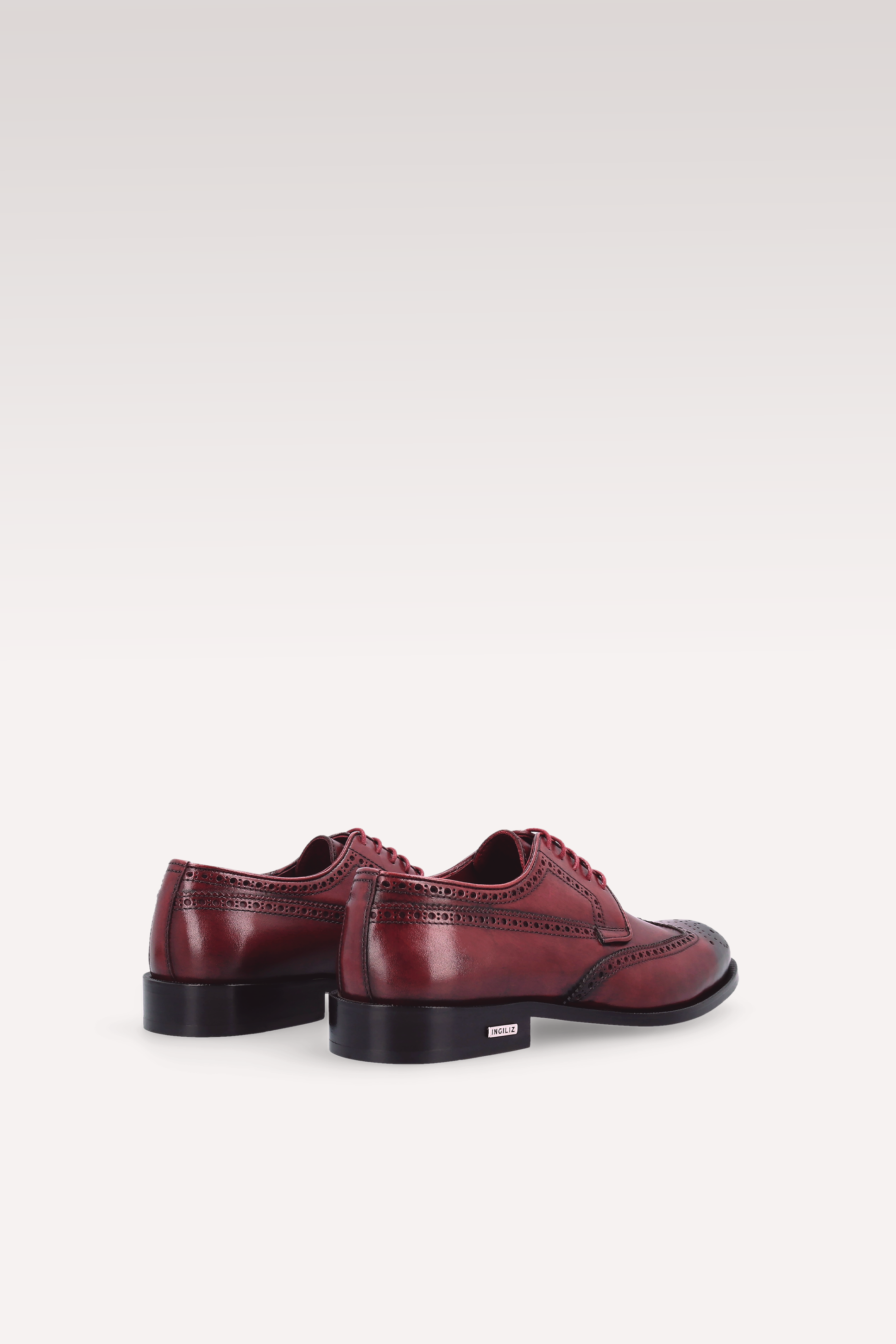 BERGAMO 01 bordeaux leather derby shoes