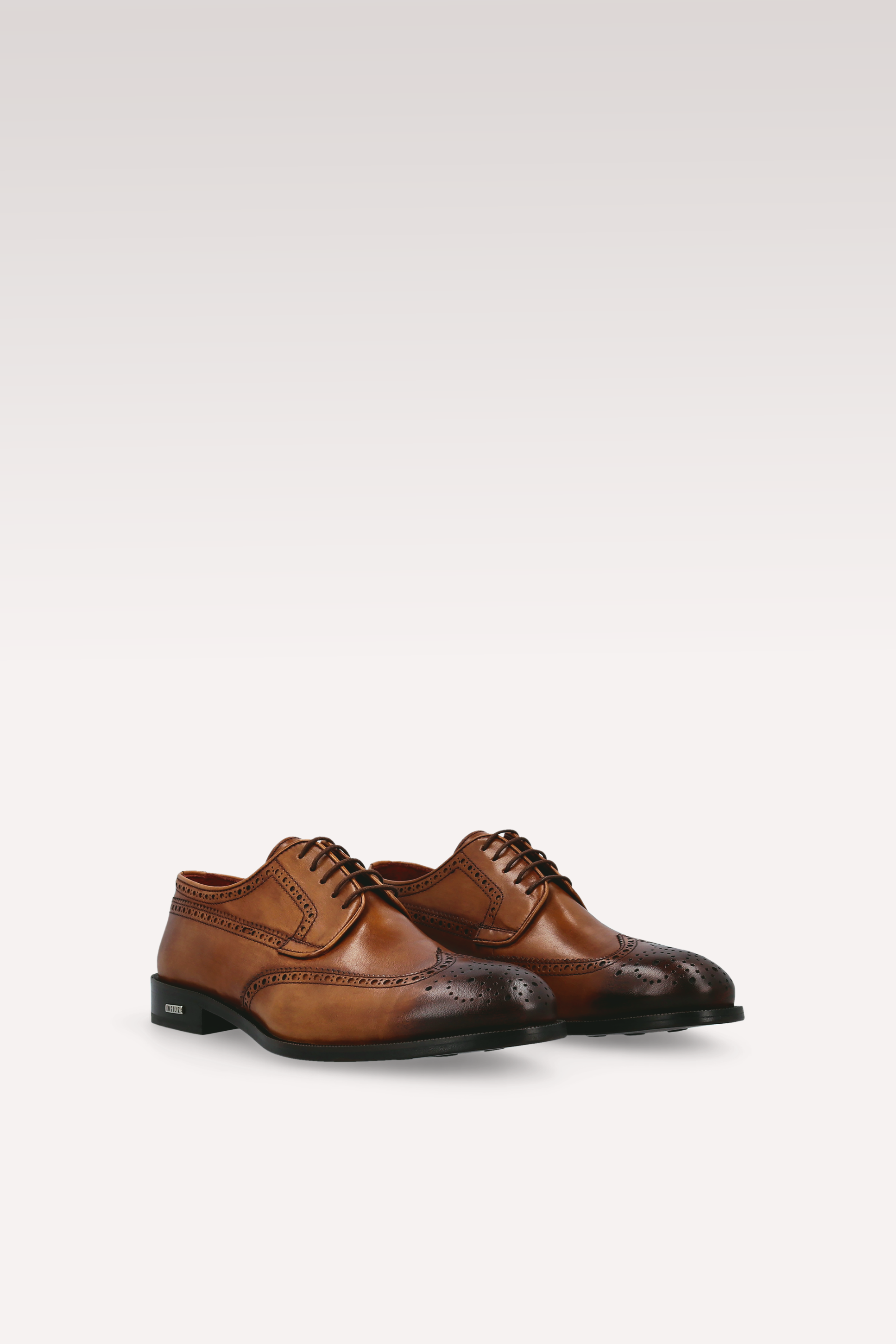BERGAMO 01 brown leather derby shoes