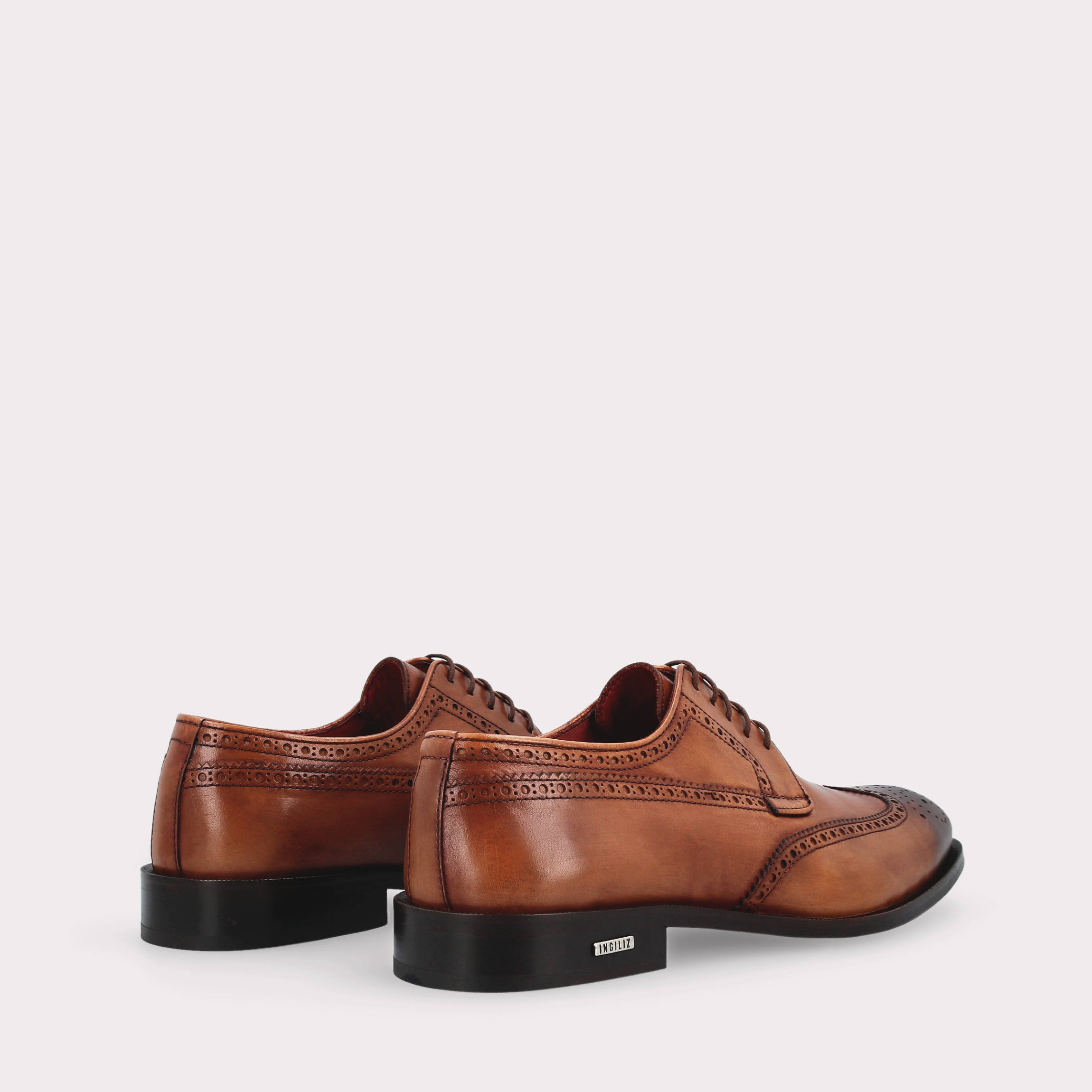 BERGAMO 01 brown leather derby shoes