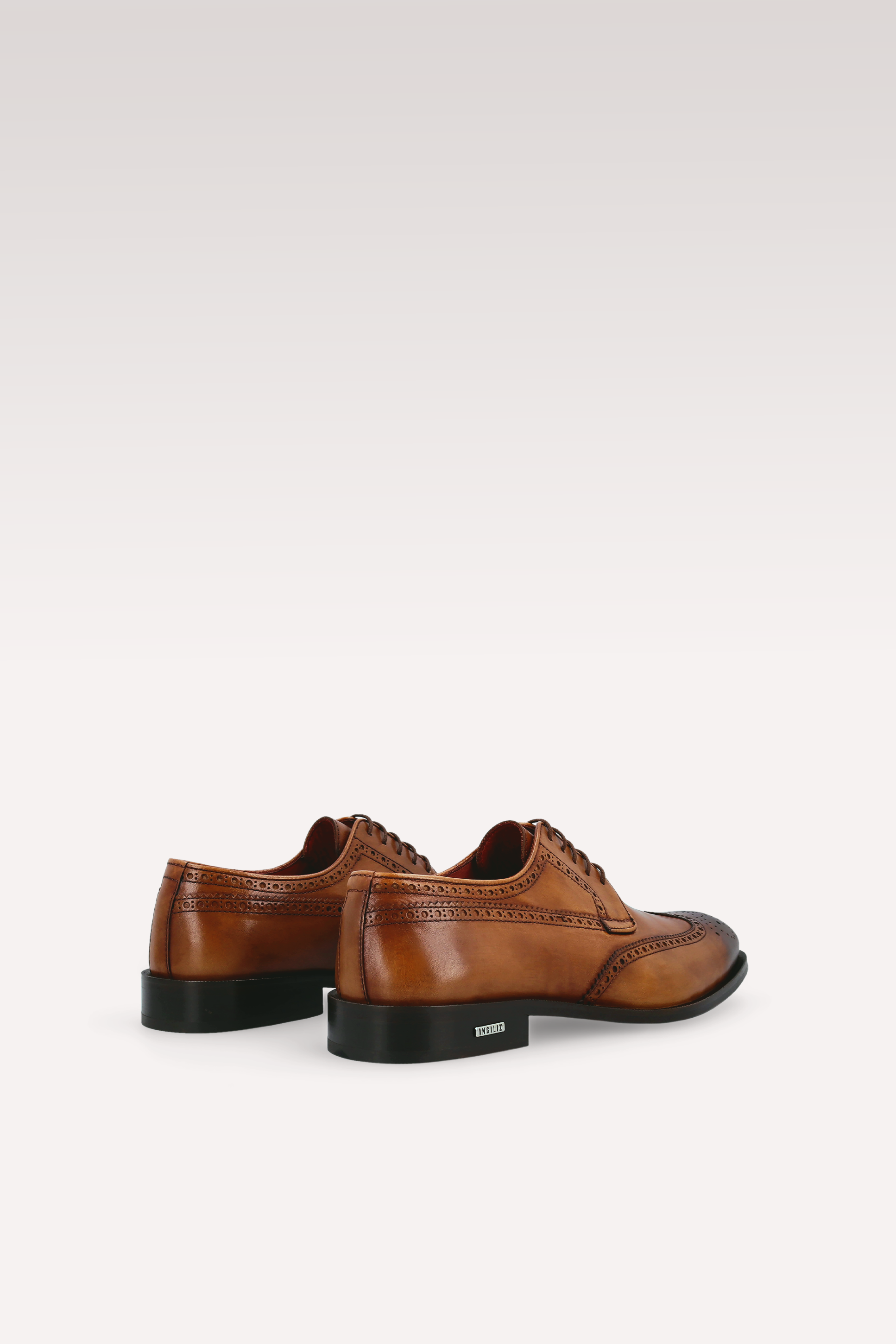 BERGAMO 01 brown leather derby shoes