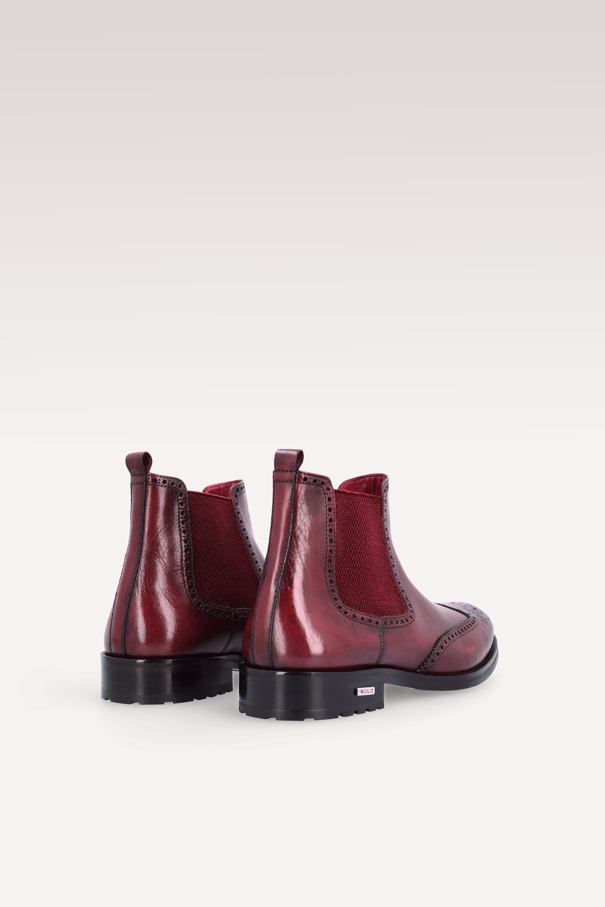 MODENA 01 BORDEAUX LEATHER CHELSEA BOOTS AND JASON LEATHER BELT