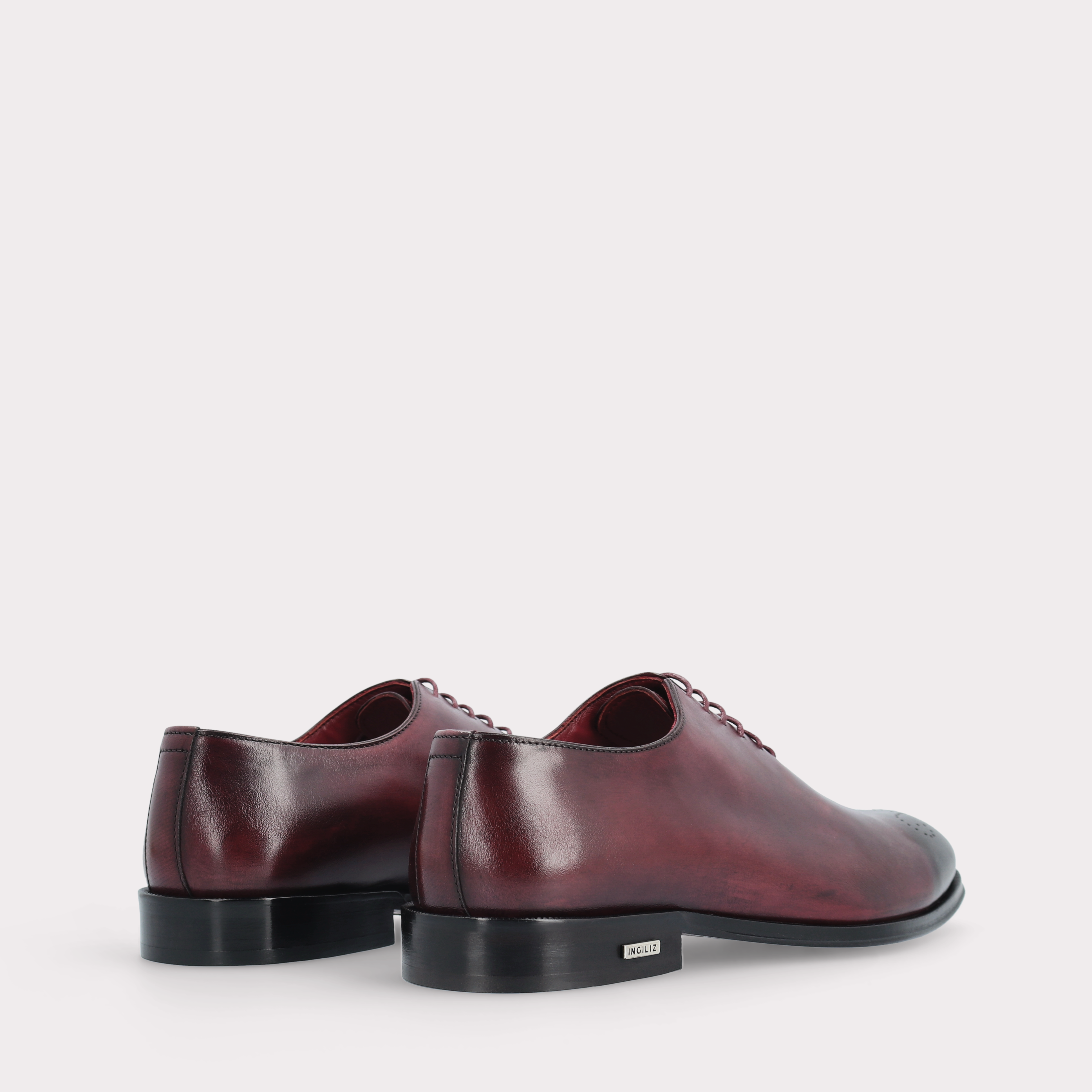 PRATO 01 bordeaux leather oxford shoes
