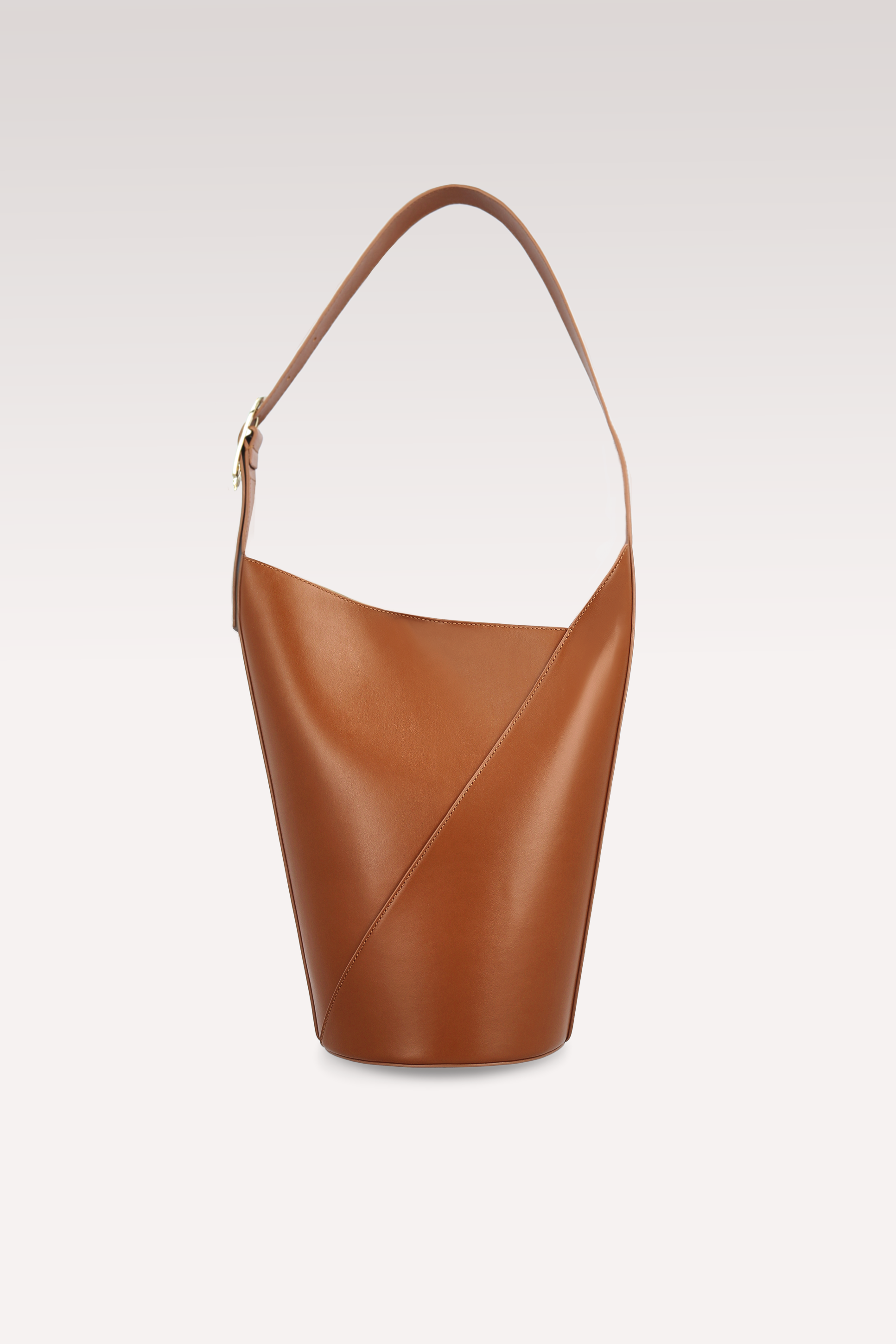 BLOOM BROWN NAPPA LEATHER TOTE BAG