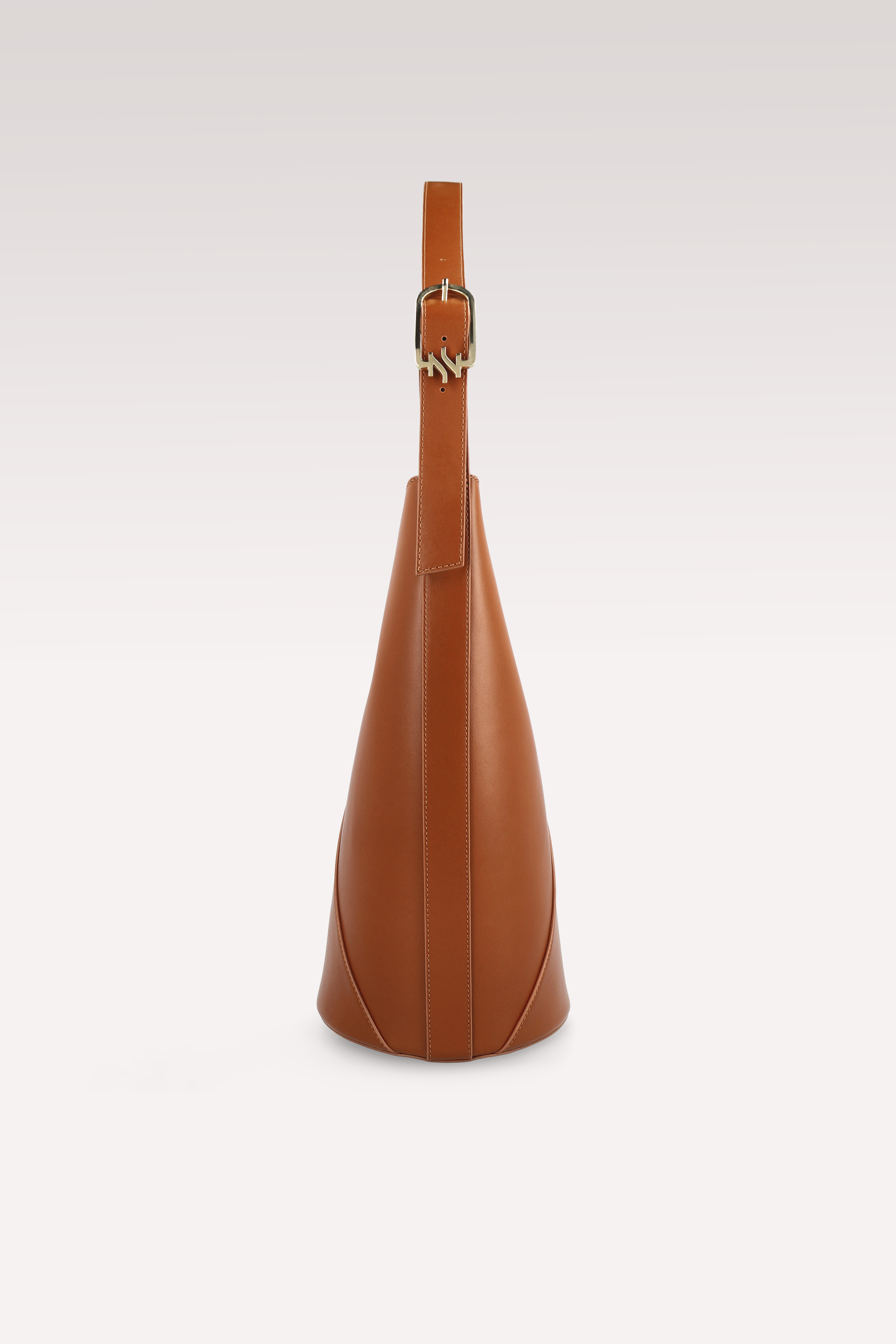 BLOOM BROWN NAPPA LEATHER TOTE BAG