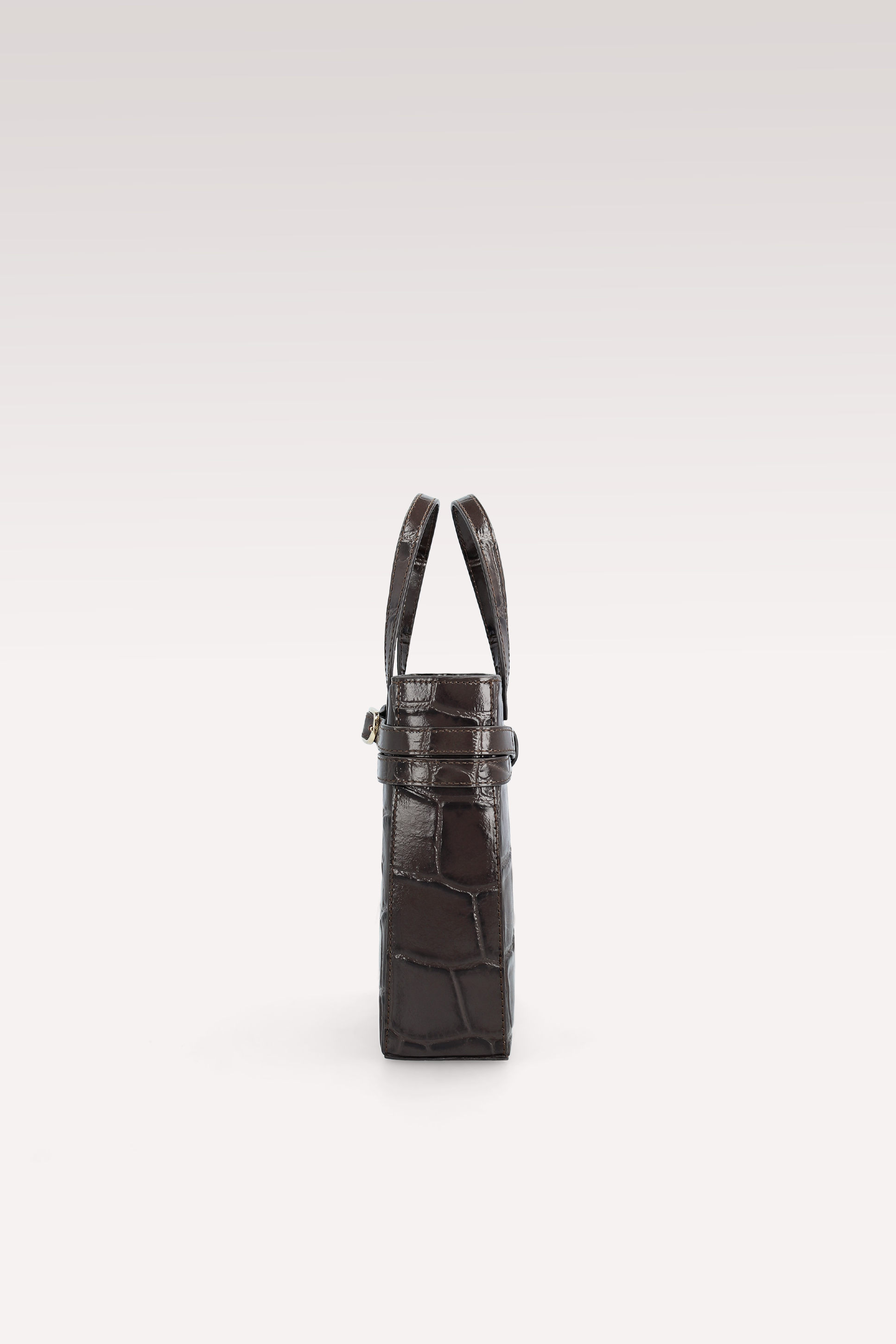 CARRIE BROWN COCCO EMBOSSED LEATHER CROSSBODY BAG