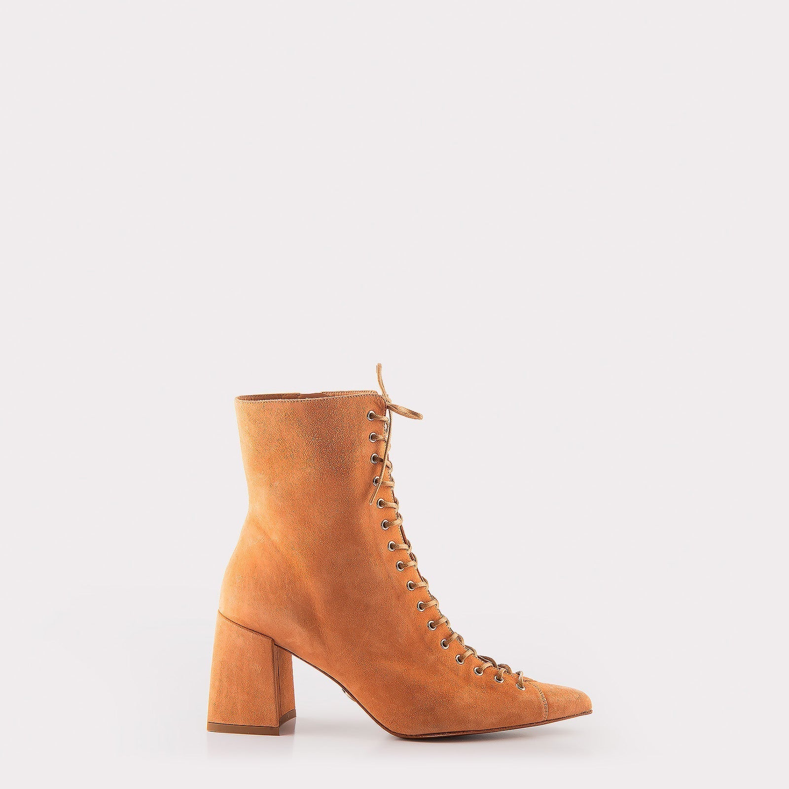 JOLIE 01 NUDE SUEDE LEATHER ANKLE BOOTS