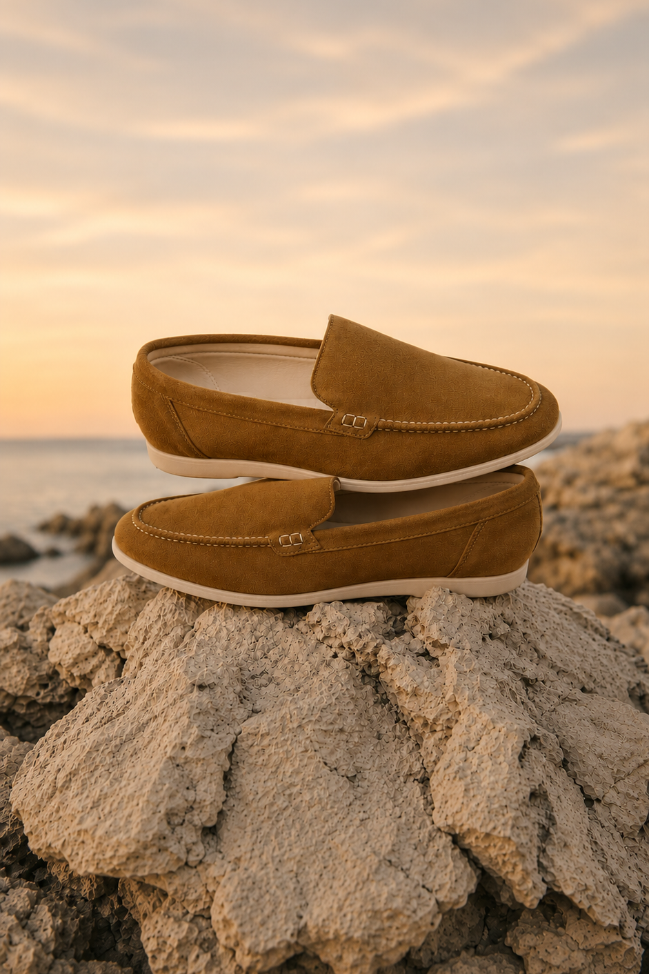 SENNA TABACCO SUEDE LEATHER LOAFERS