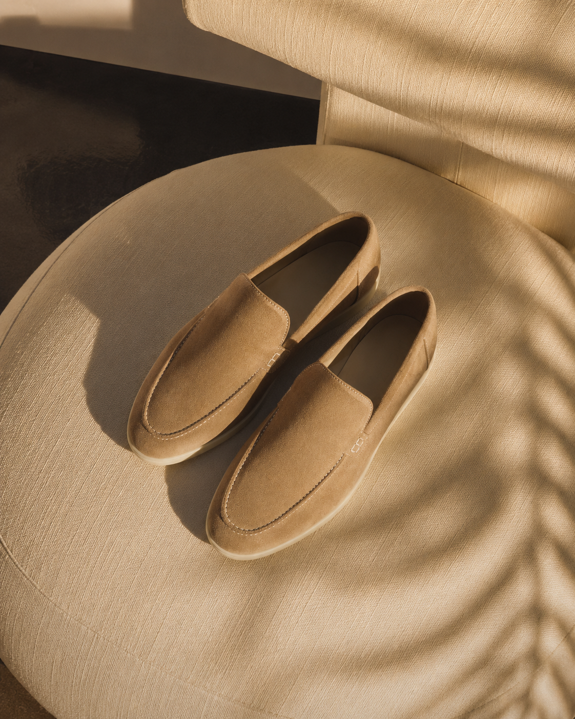 SENNA BEIGE SUEDE LEATHER LOAFERS