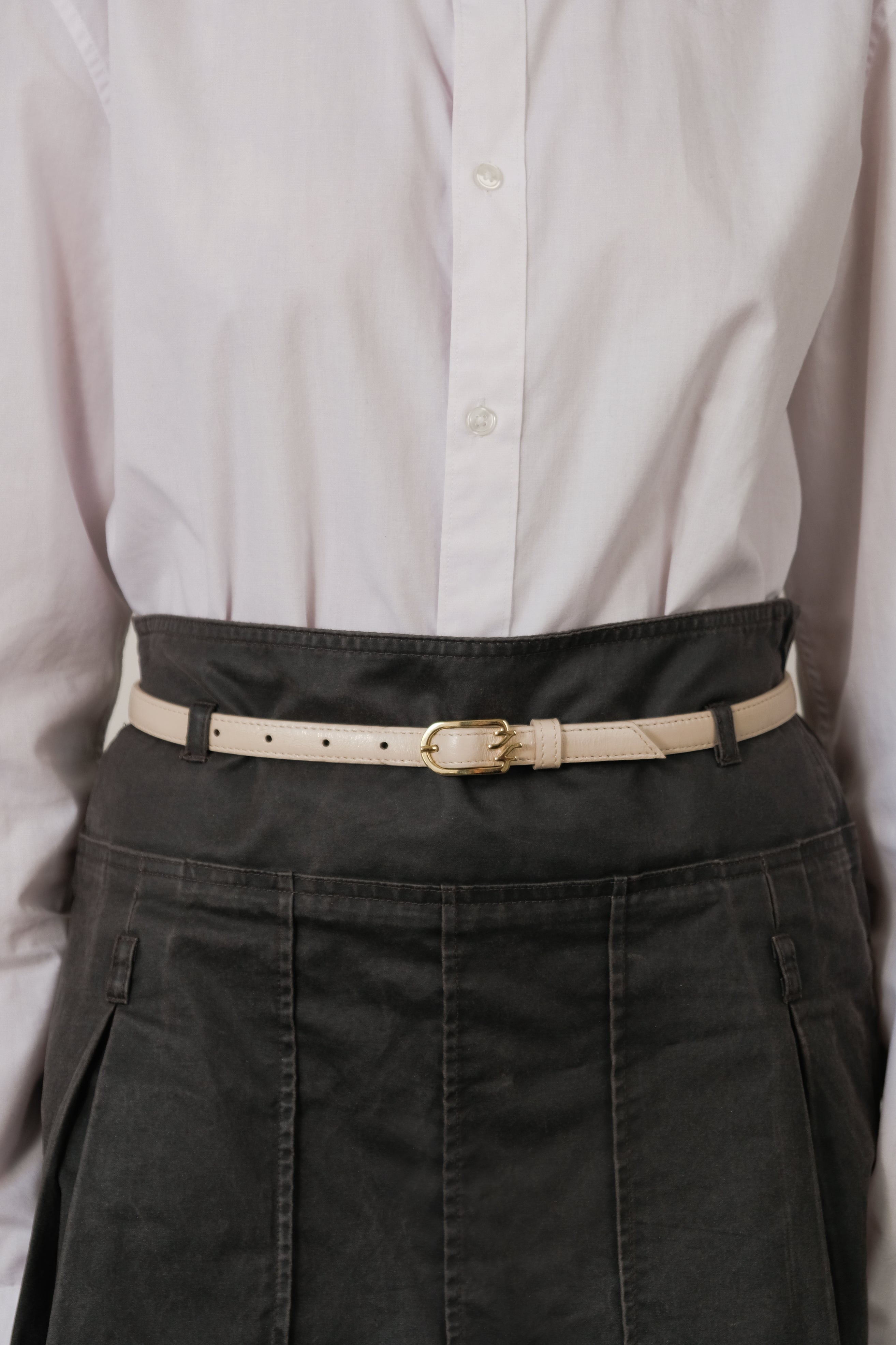 JULIE TOFU NAPPA LEATHER BELT