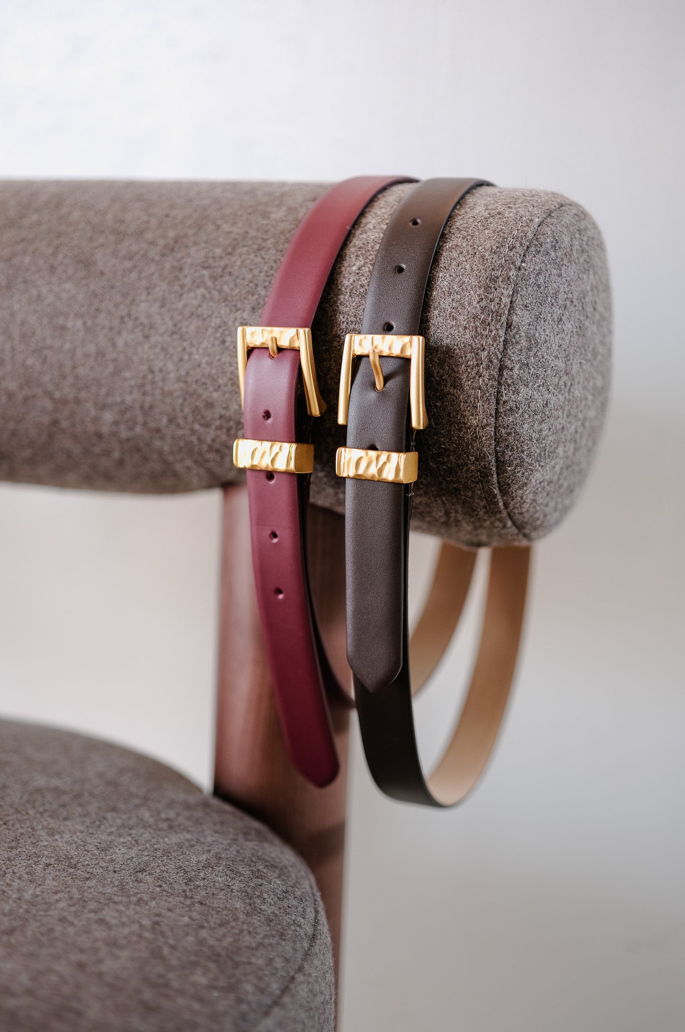 KAI 20 MM CHOCOLATE BROWN LEATHER BELT