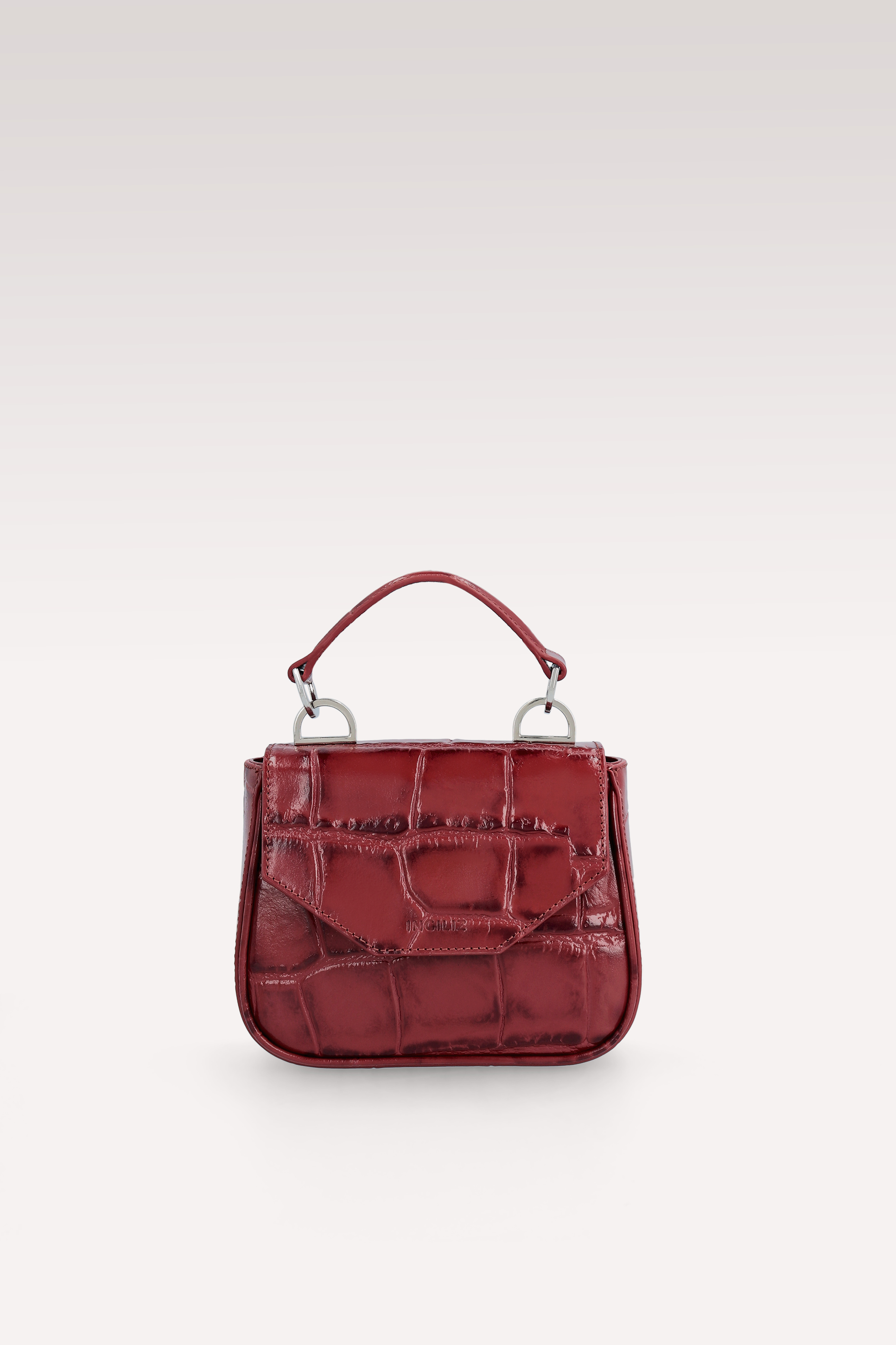 MILLY CHERRY COCCO EMBOSSED LEATHER MINI BAG
