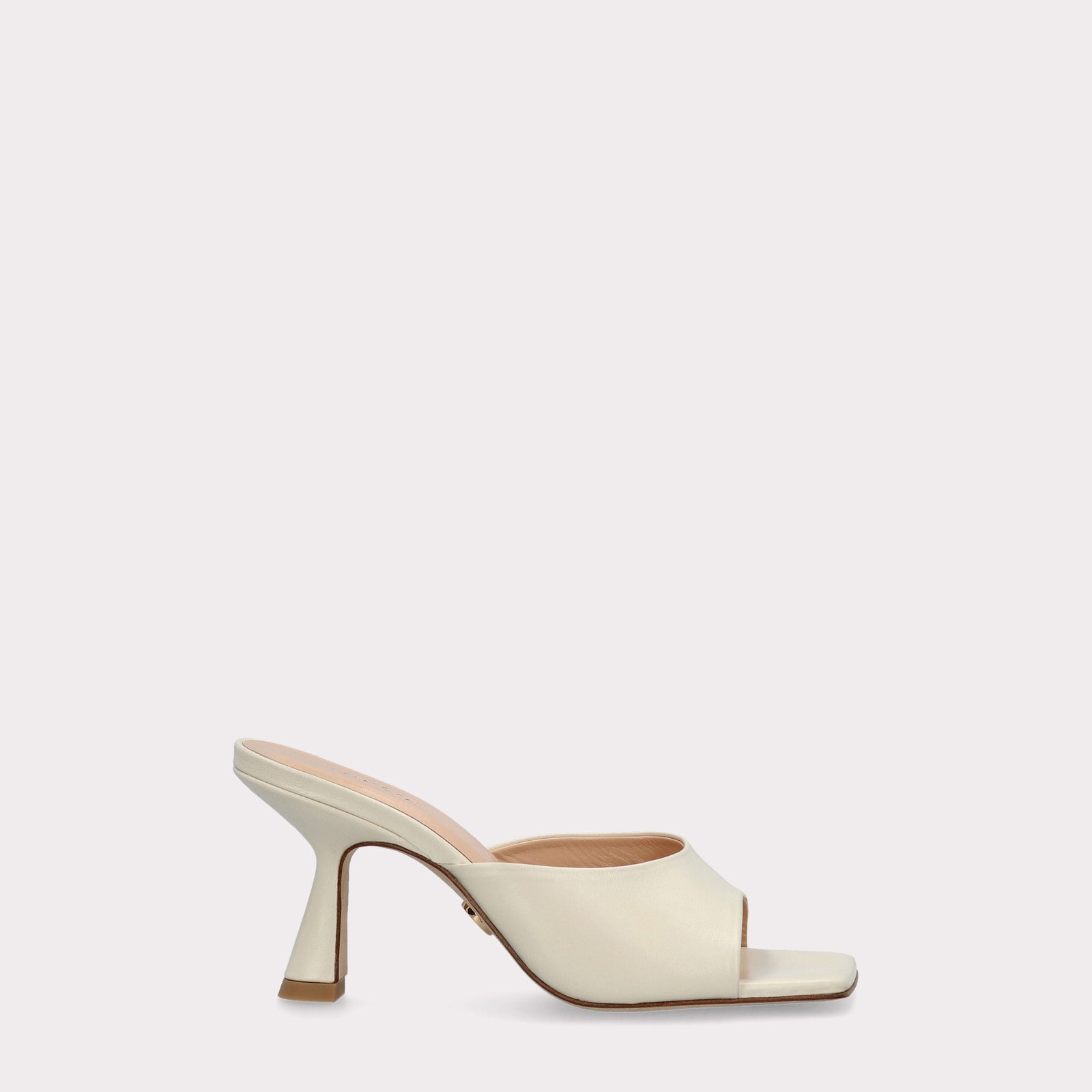 RENY WHITE SMOOTH LEATHER MULES