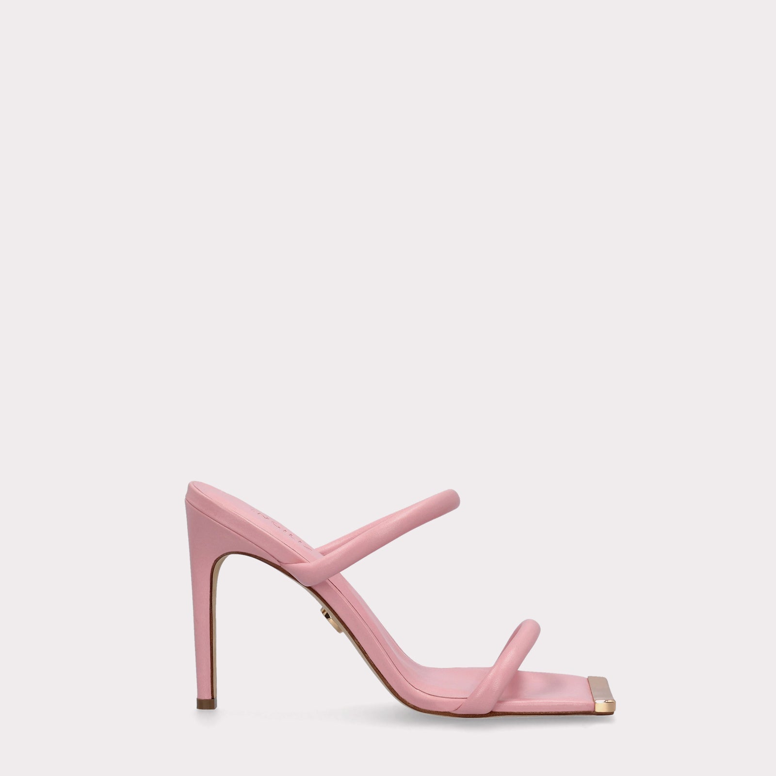 KATERINA PINK SMOOTH LEATHER MULES