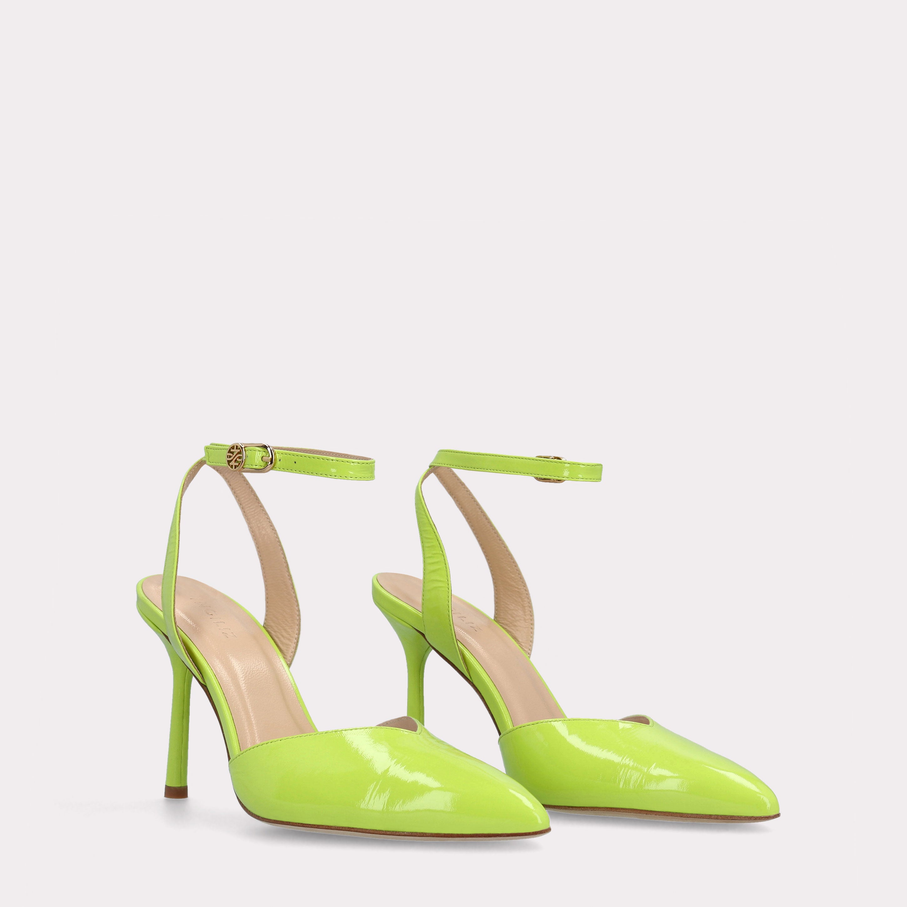 ABA 13 POISON GREEN LEATHER PUMPS
