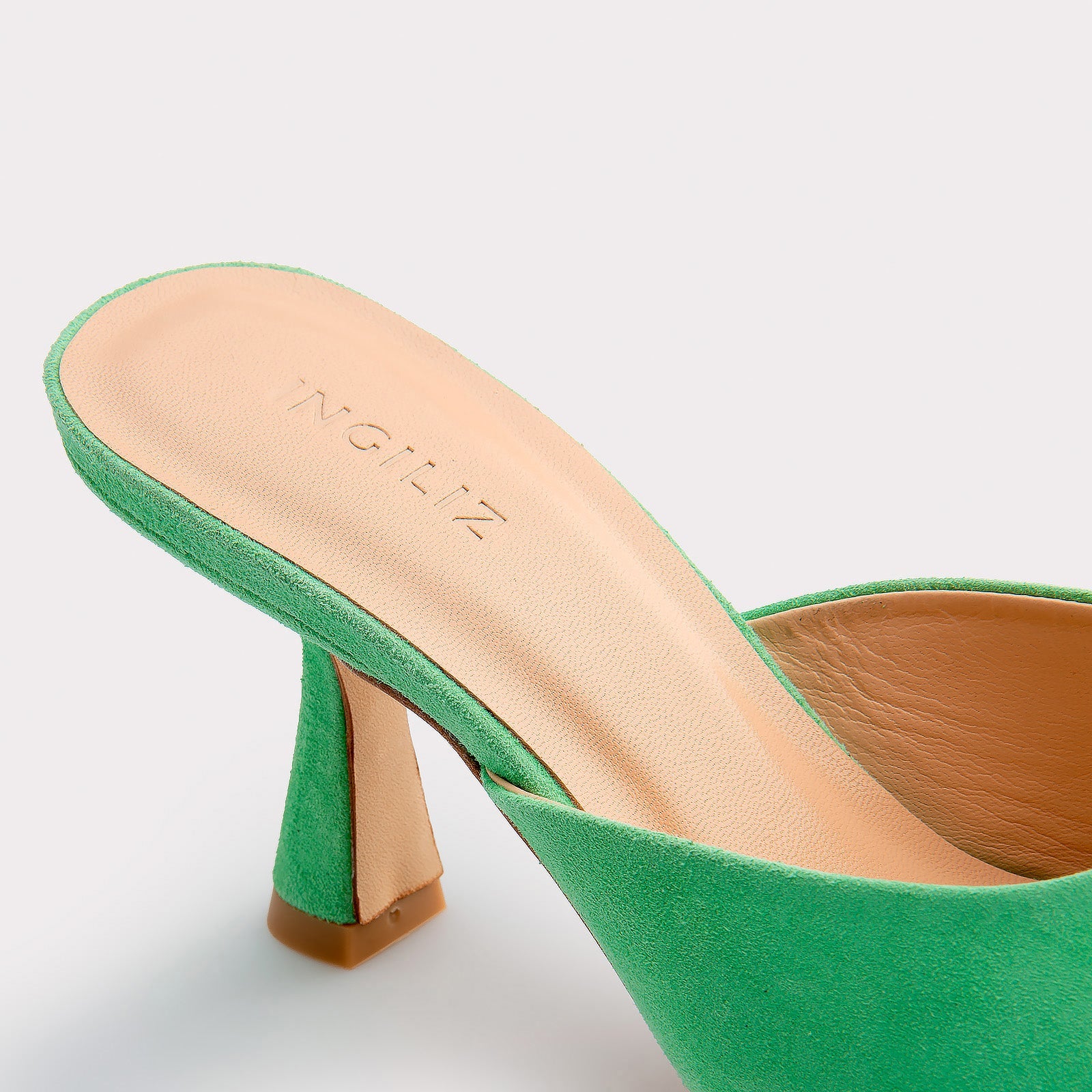 RENY GREEN SUEDE LEATHER MULES