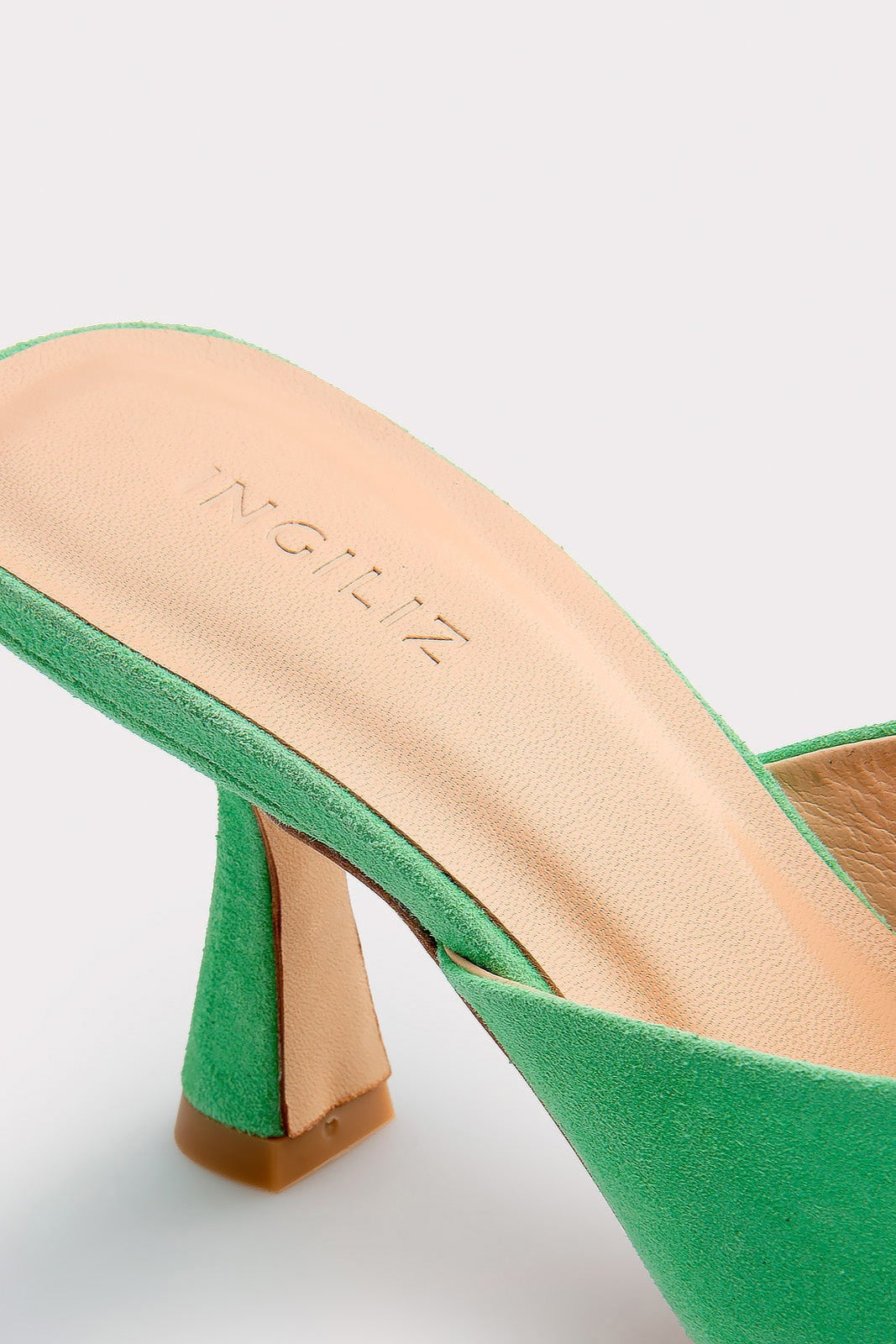 RENY GREEN SUEDE LEATHER MULES
