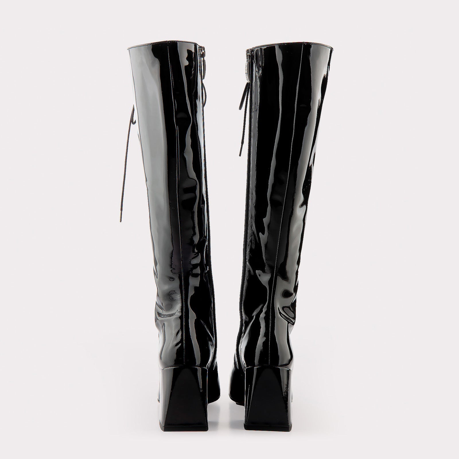 MONICA 03 BLACK PATENT LEATHER BOOTS